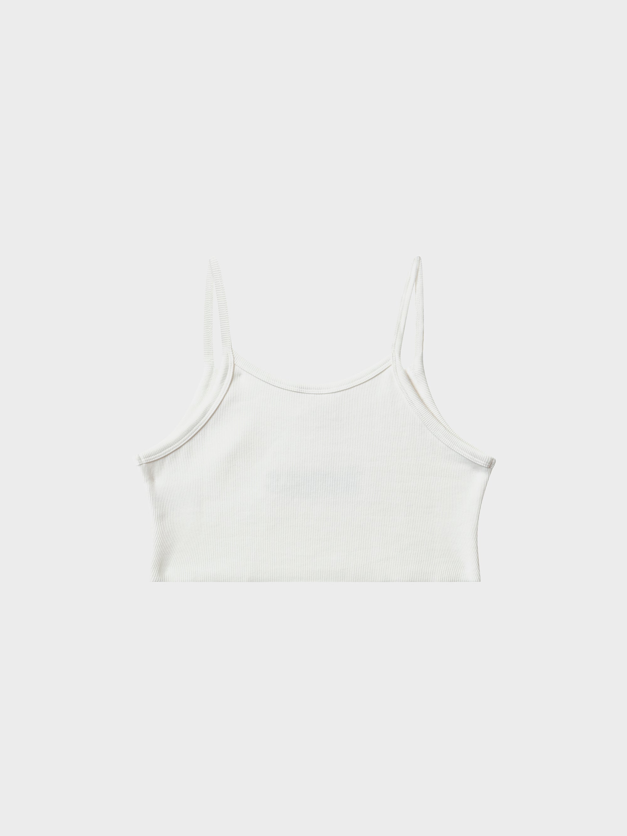 Bones Club Rib Crop - Vintage White