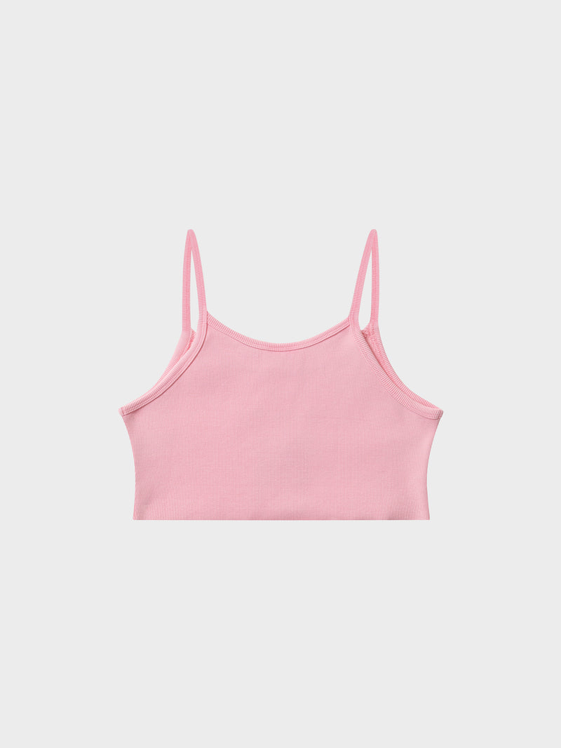Bones Club Rib Crop - Washed Pink