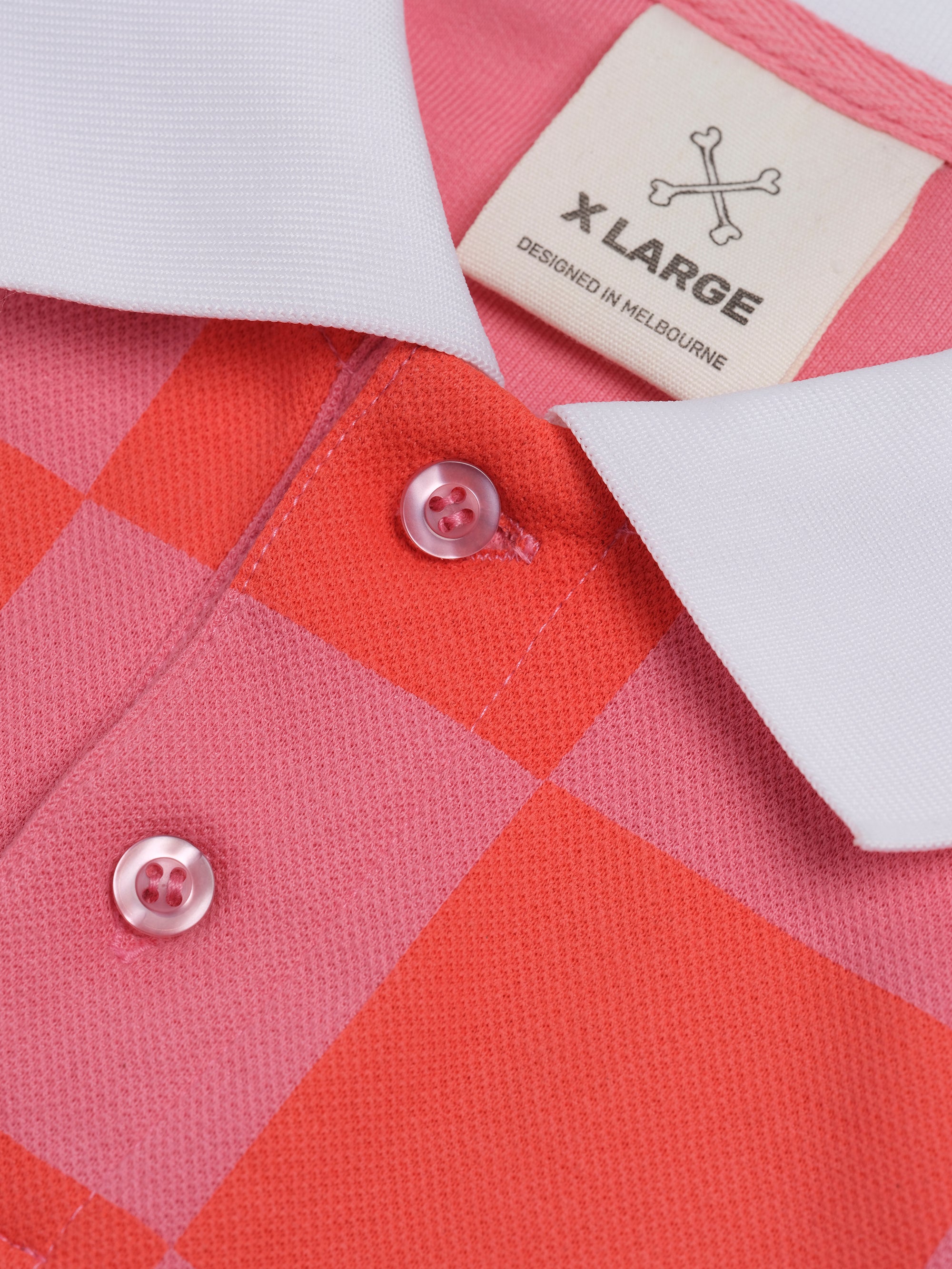 Fairway Check Polo - Red/Pink