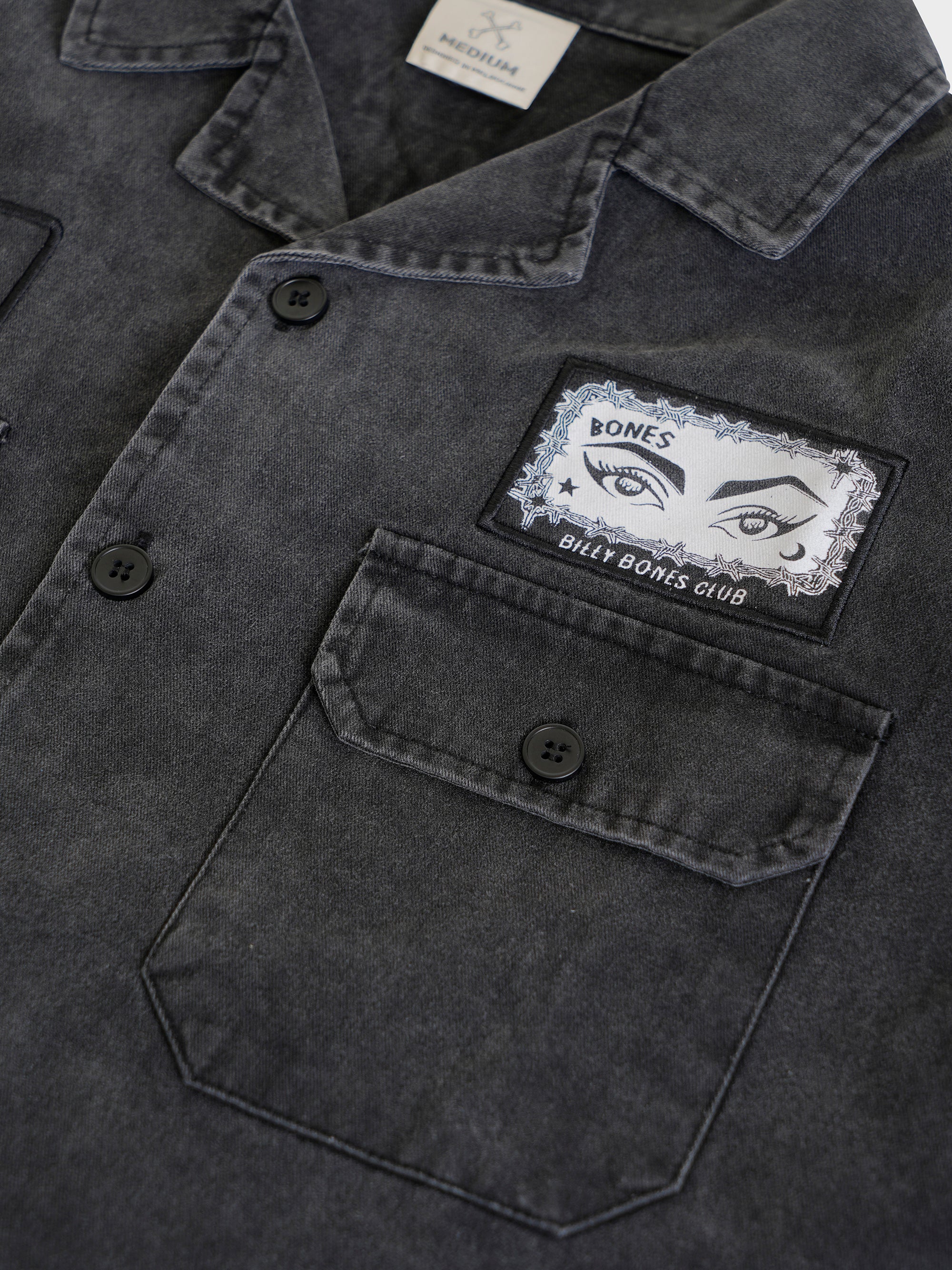 Bones Garage Work Shirt - Washed Black