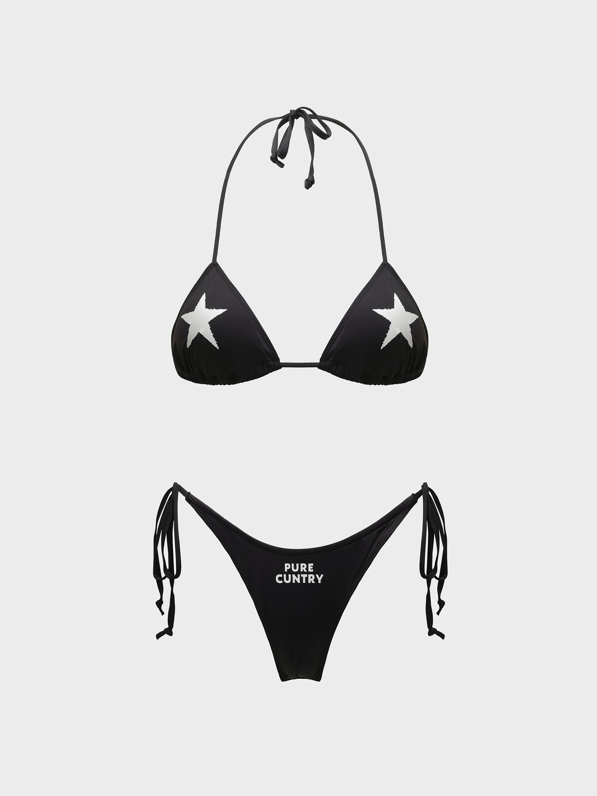 Pure C*ntry Bikini Set - Black
