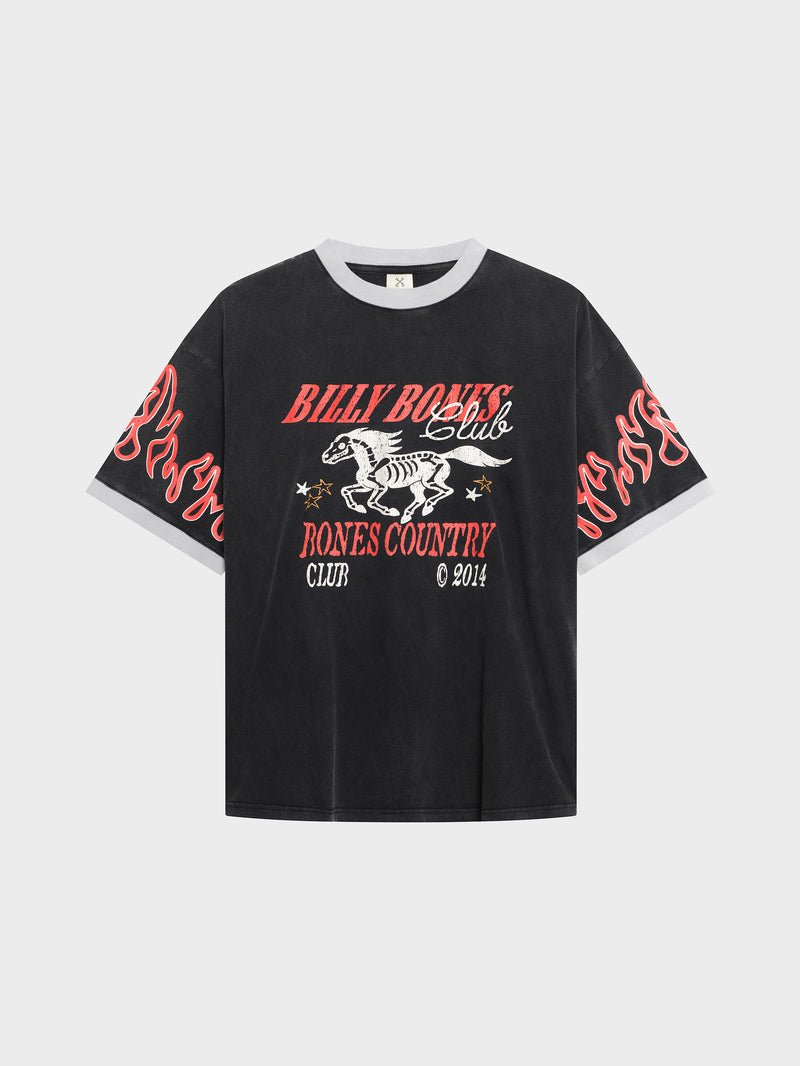 Flamed Rider Tee - Vintage Black