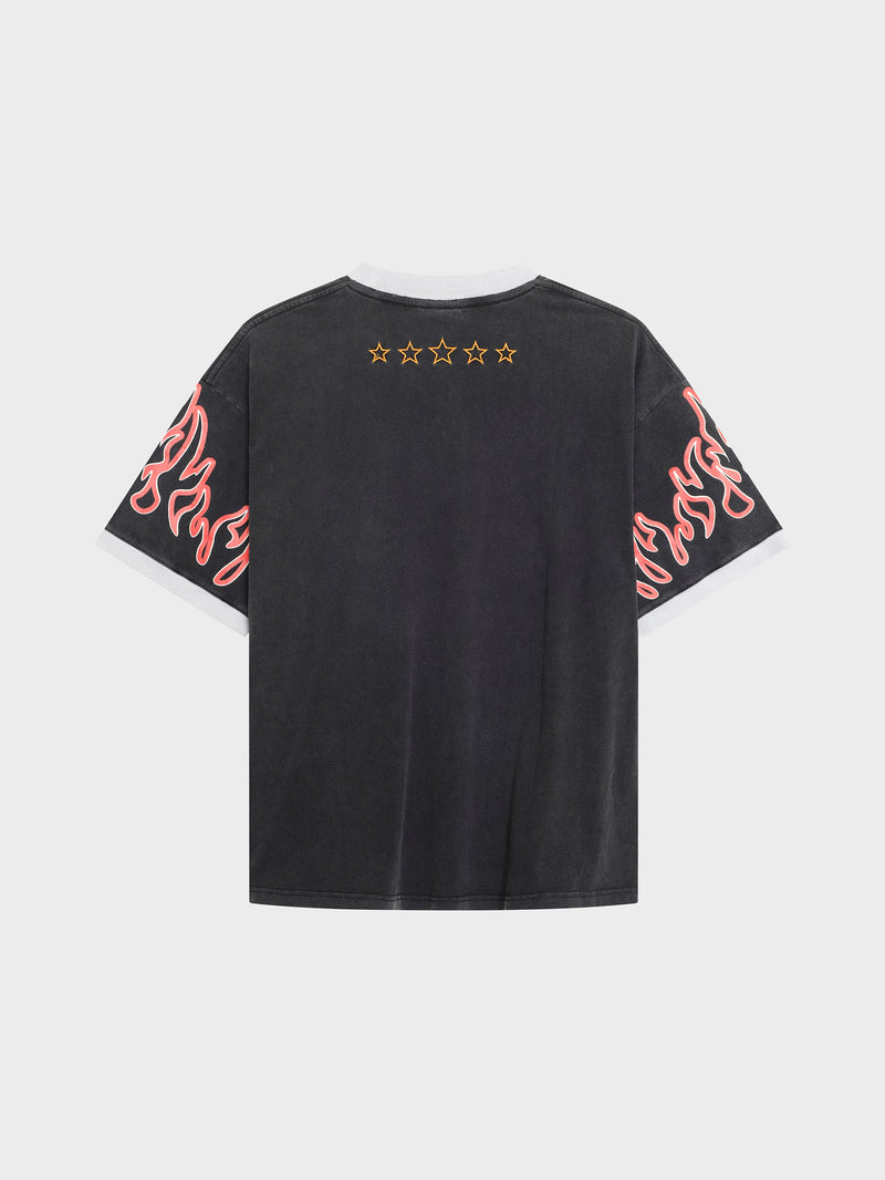Flamed Rider Tee - Vintage Black
