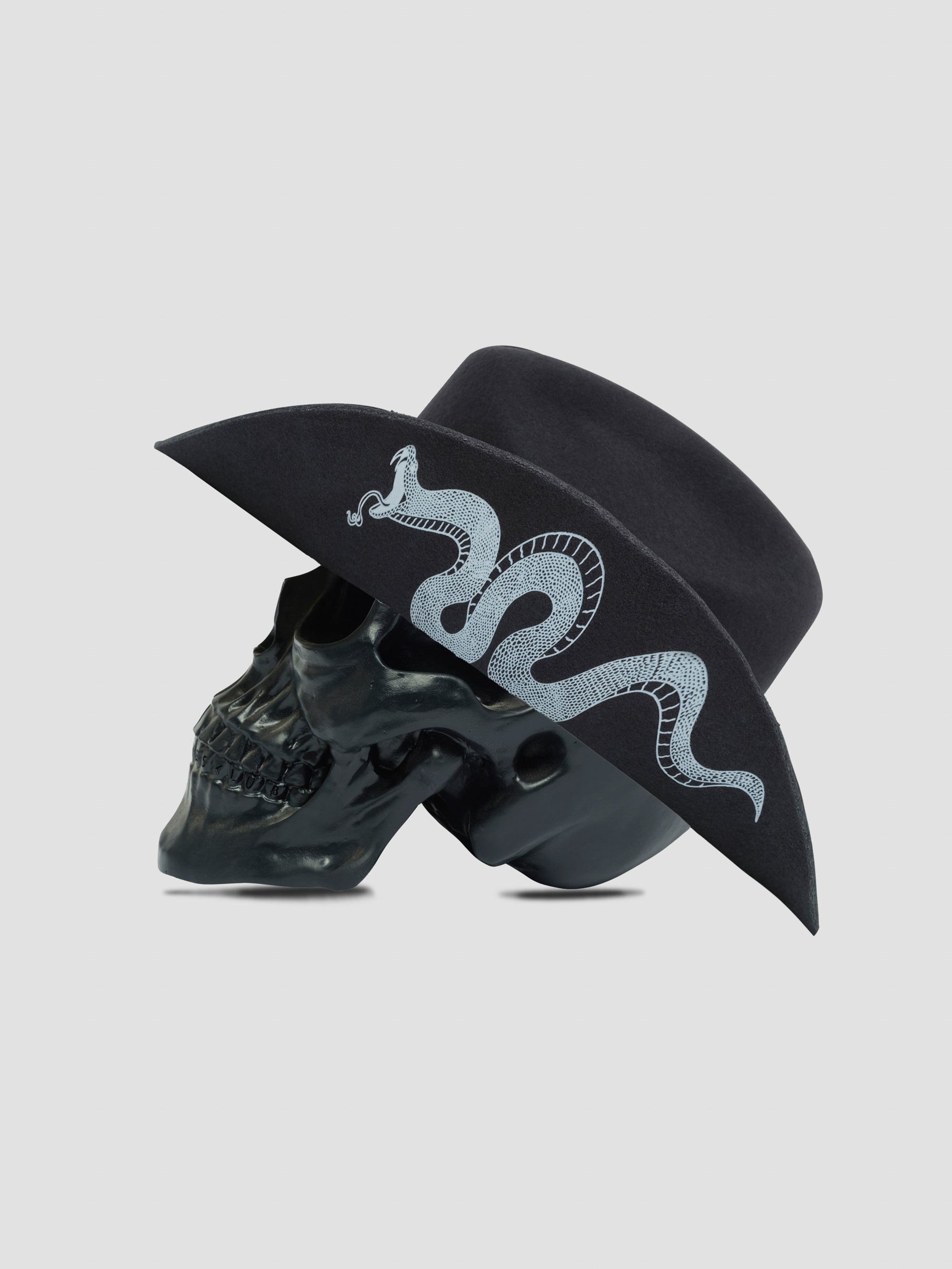 Serpent Cowboy Hat - Charcoal