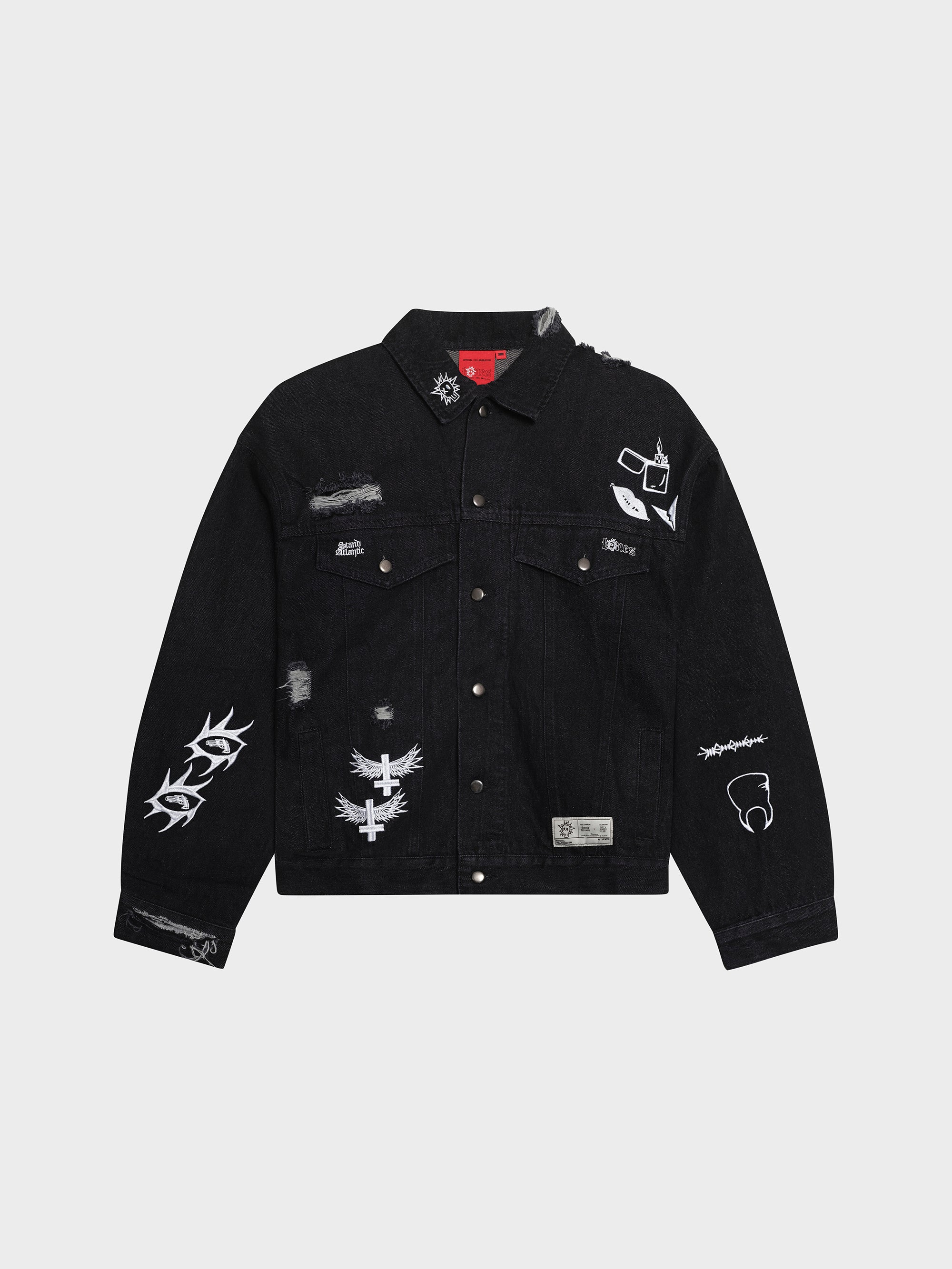 Stand Atlantic x Bones Denim Jacket - Vintage Black