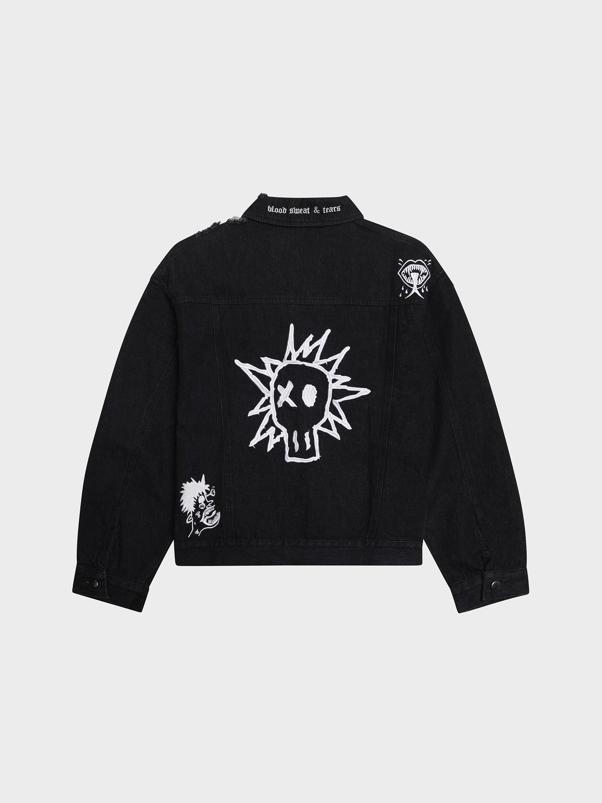 Stand Atlantic x Bones Denim Jacket - Vintage Black
