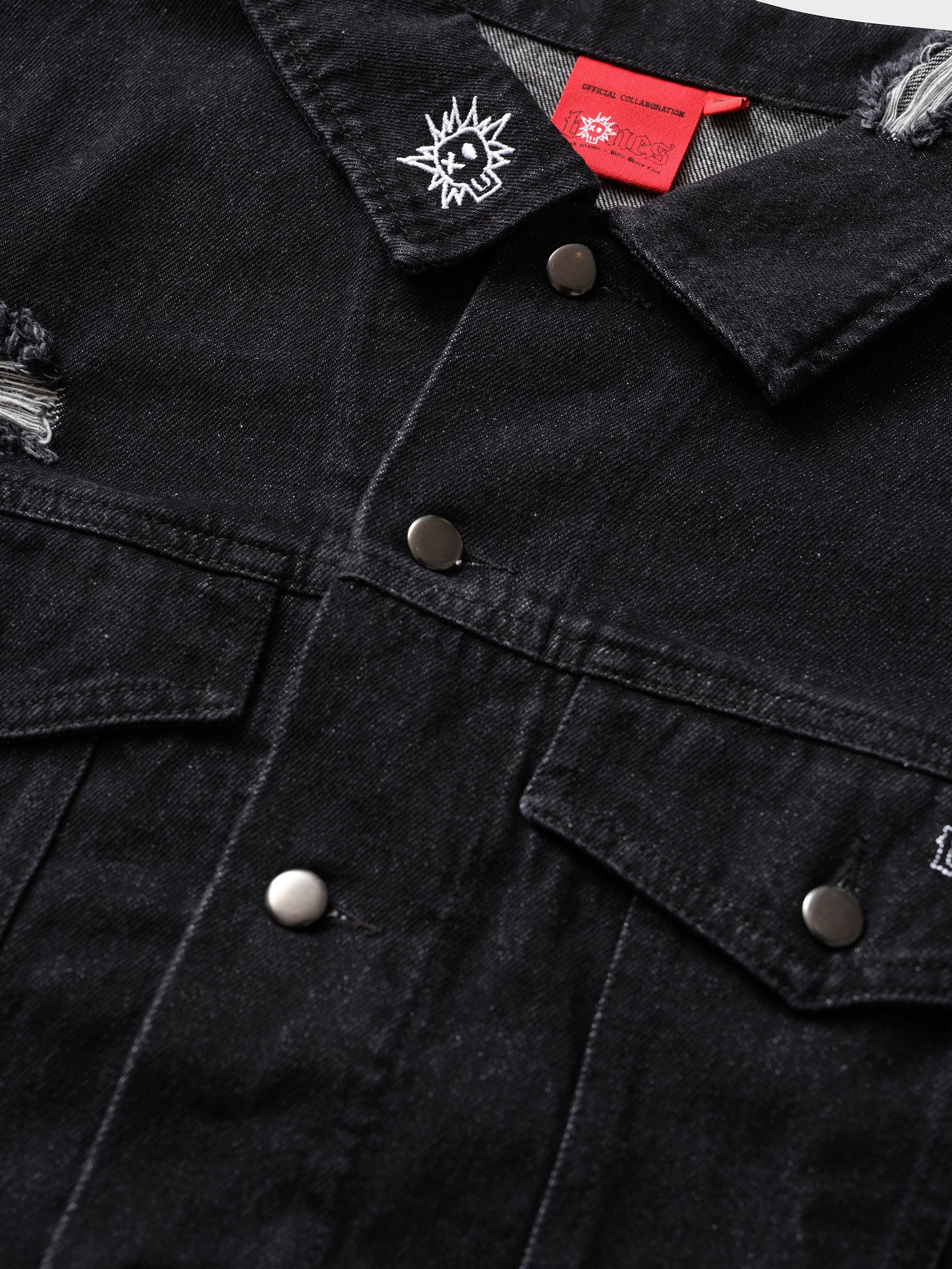 Stand Atlantic x Bones Denim Jacket - Vintage Black