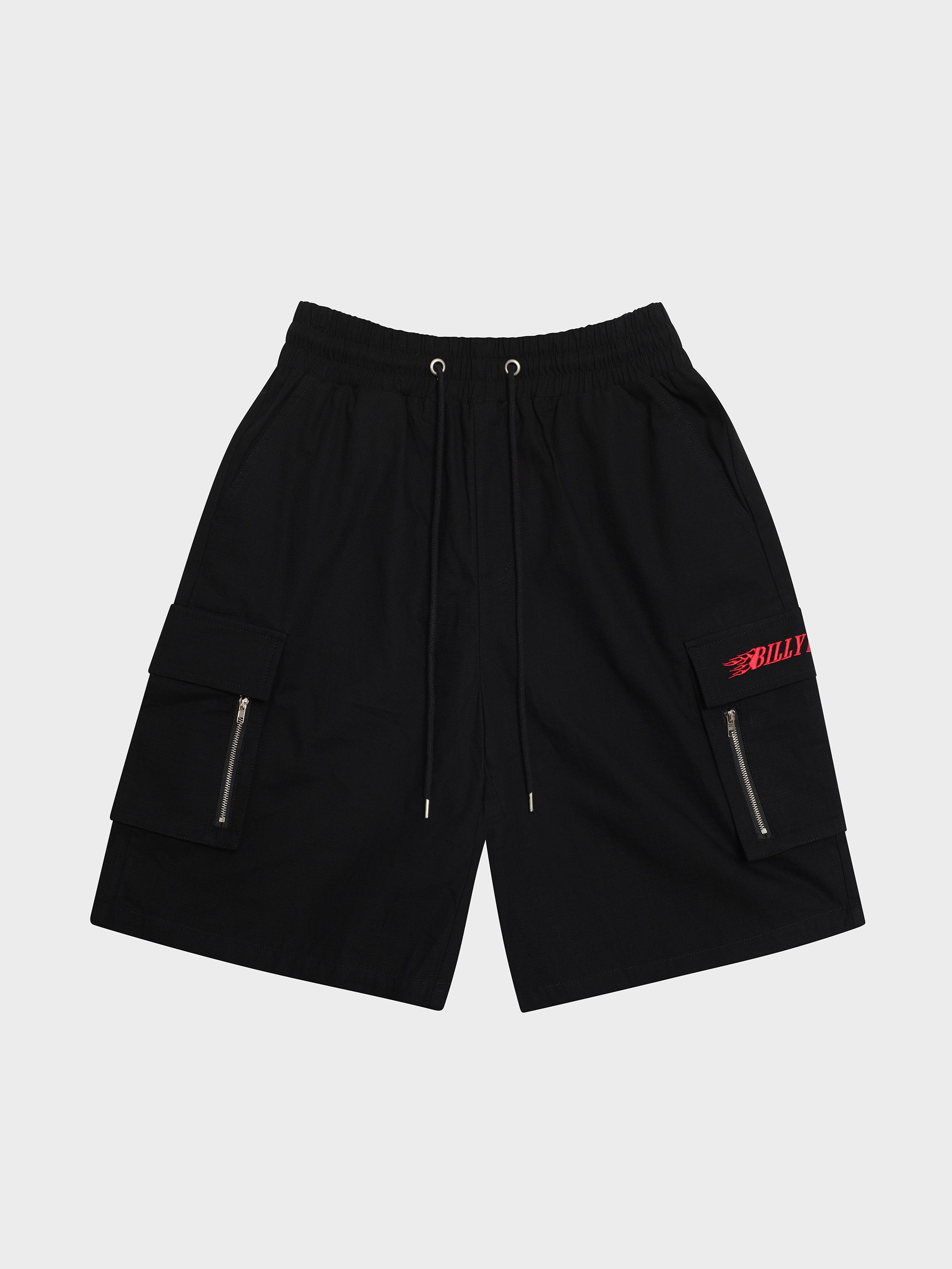 Star Studded Cargo Shorts - Washed Black