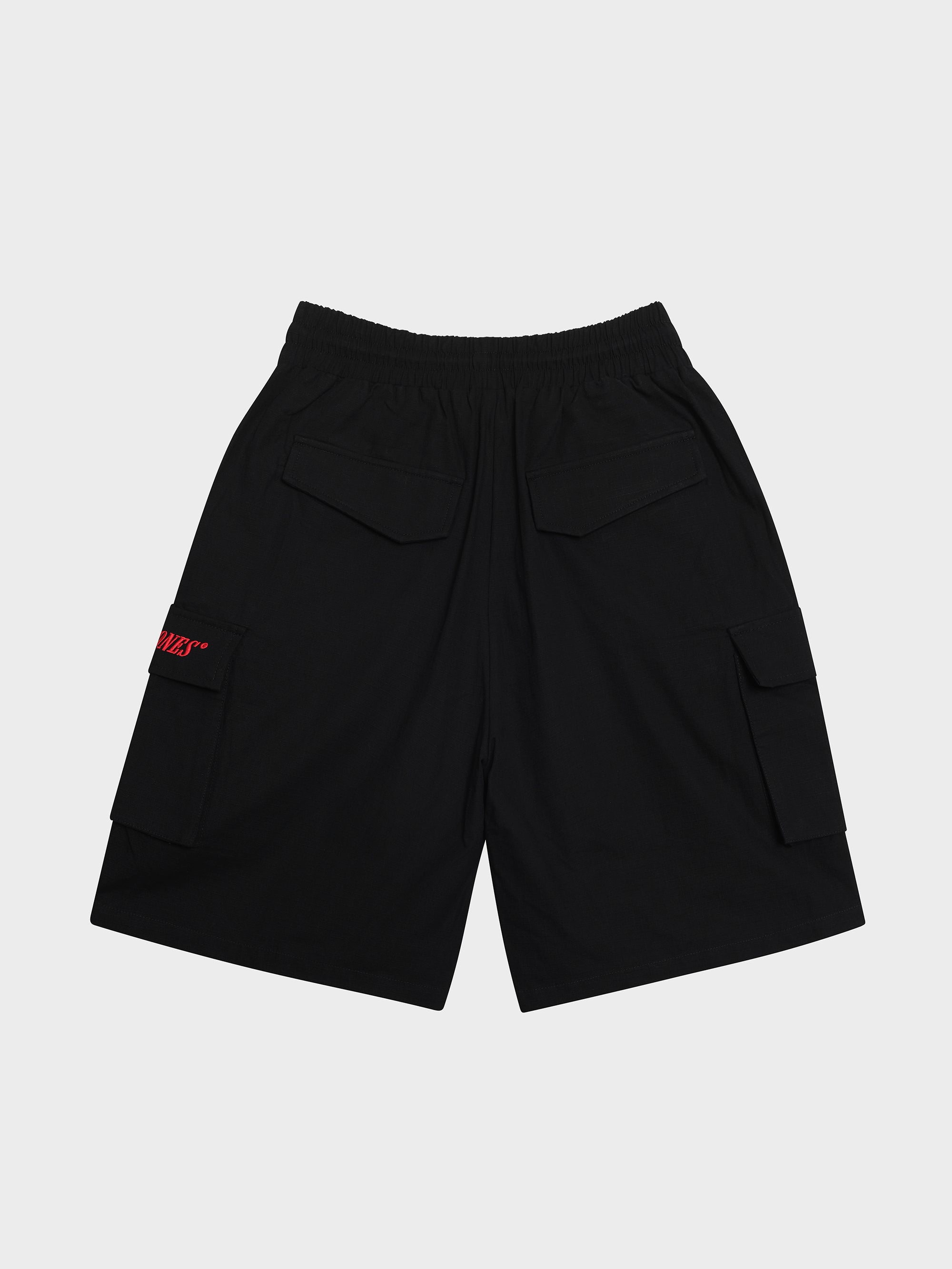 Star Studded Cargo Shorts - Washed Black