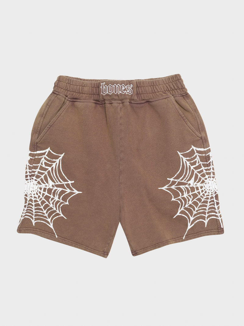 Webbed Jersey Shorts - Washed Brown