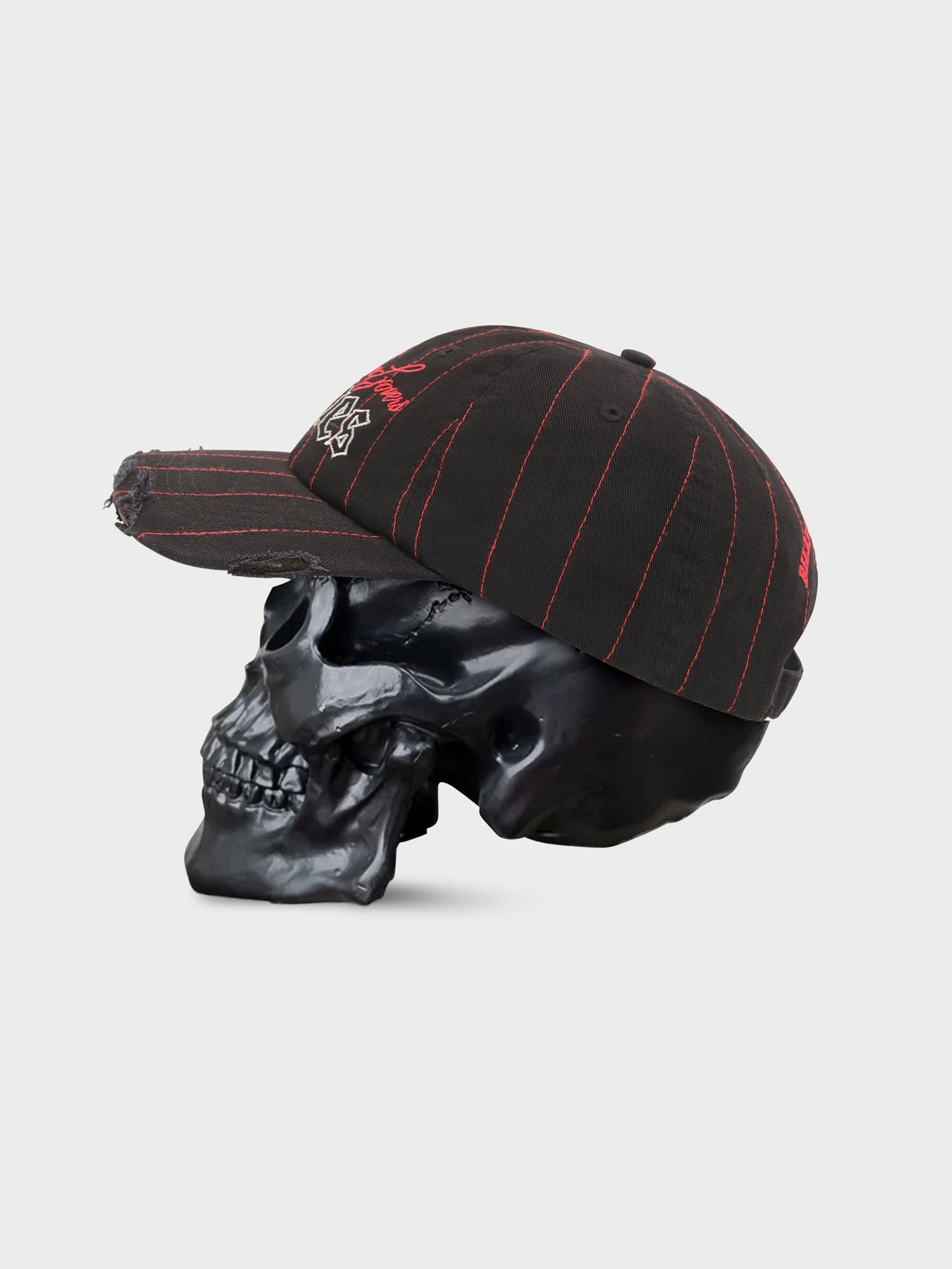 Classic Dad Cap - Washed Black Pin Stripe