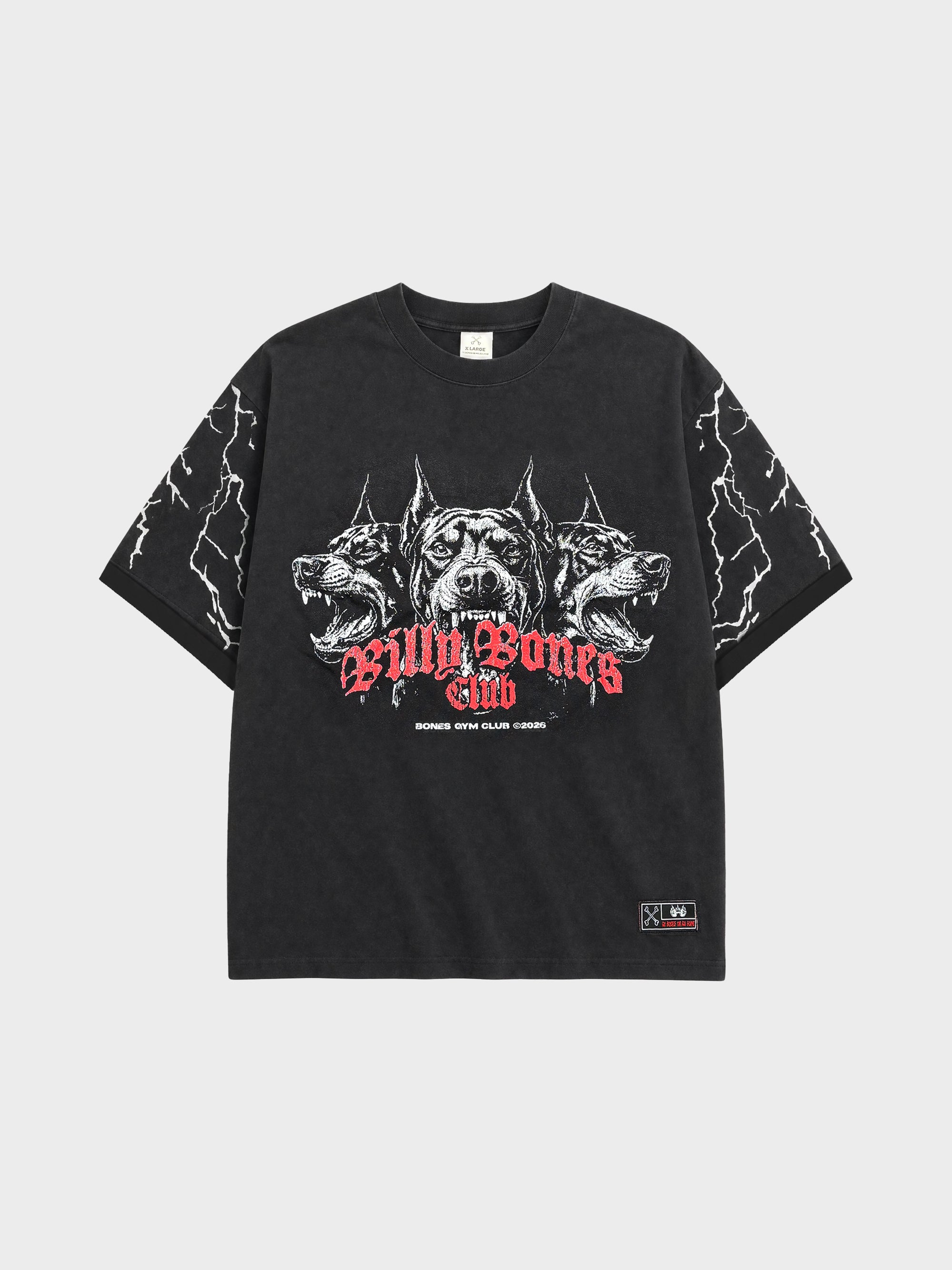 All Bark Gym Tee - Washed Black