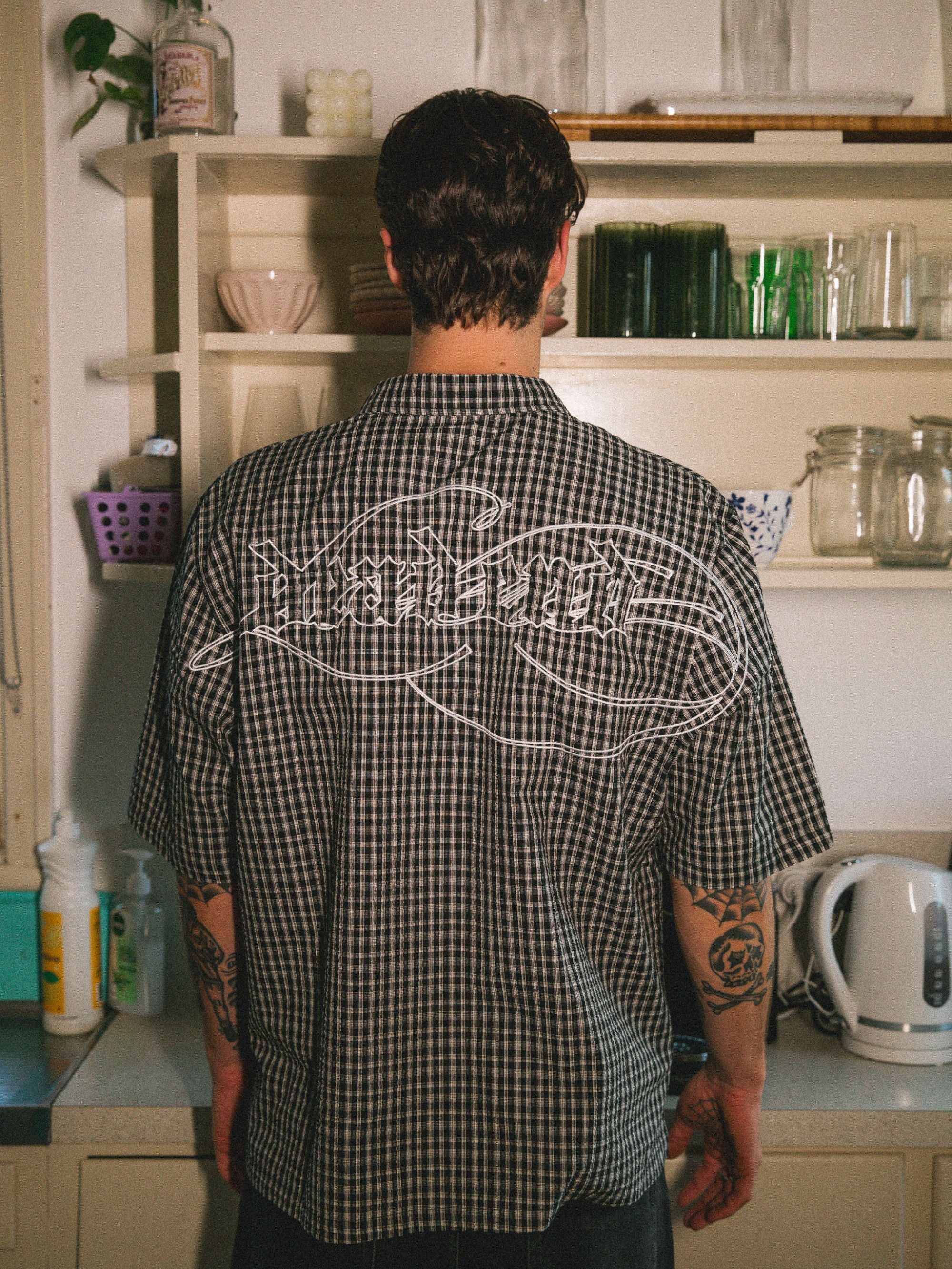 Dead End Plaid Bowlo - Black