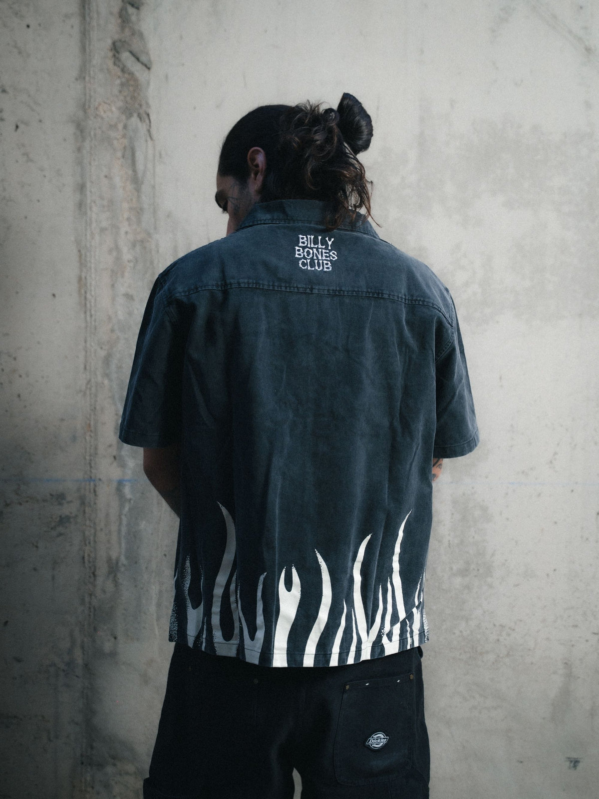 Greaser Garage Work Shirt - Washed Black