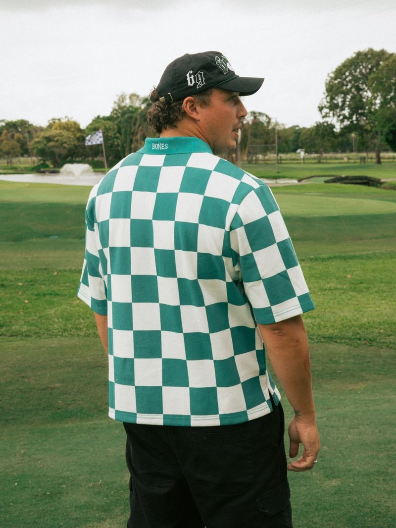 19th Hole Check Polo - Green