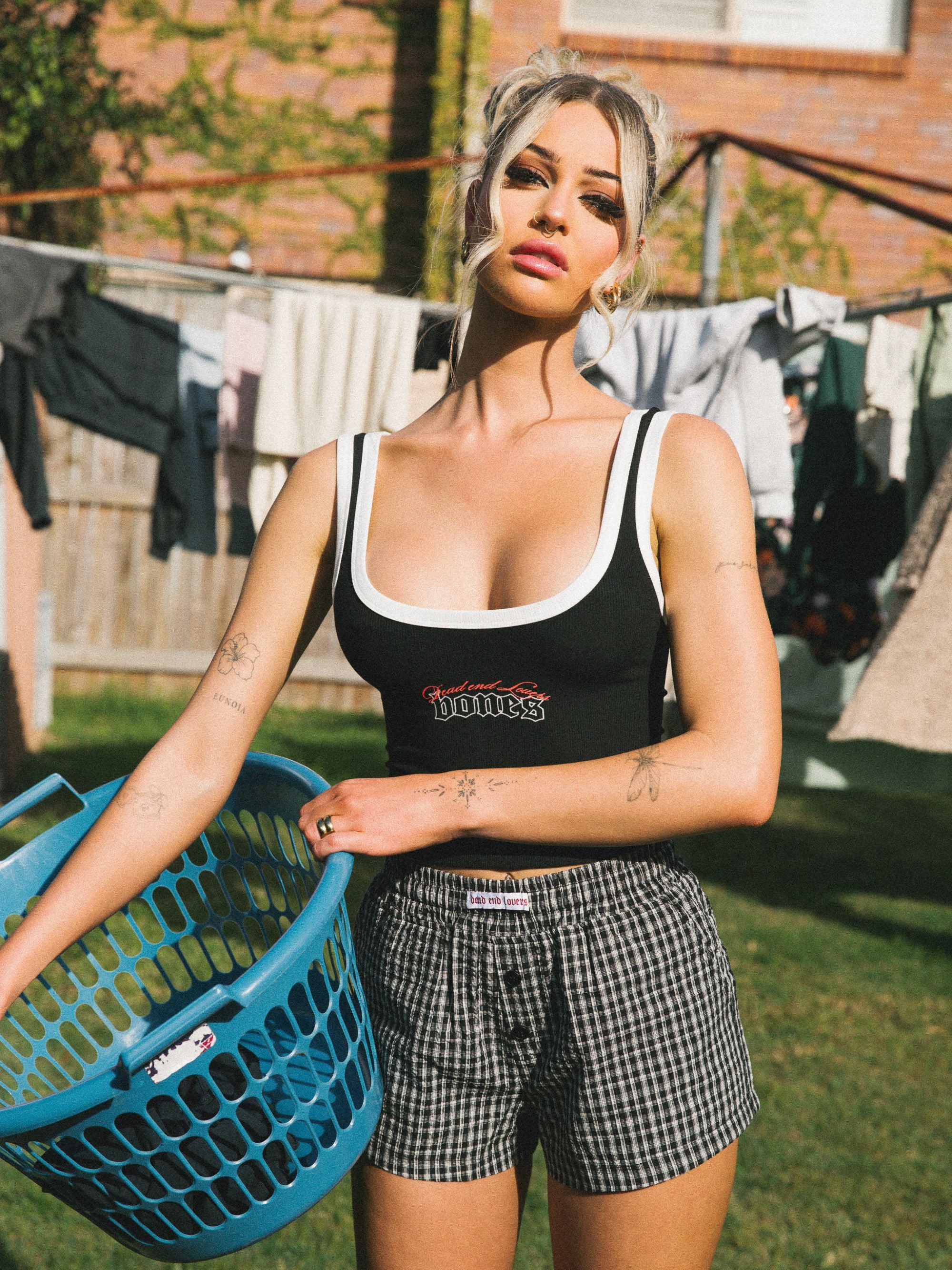 Love Letter Tank - Black/White