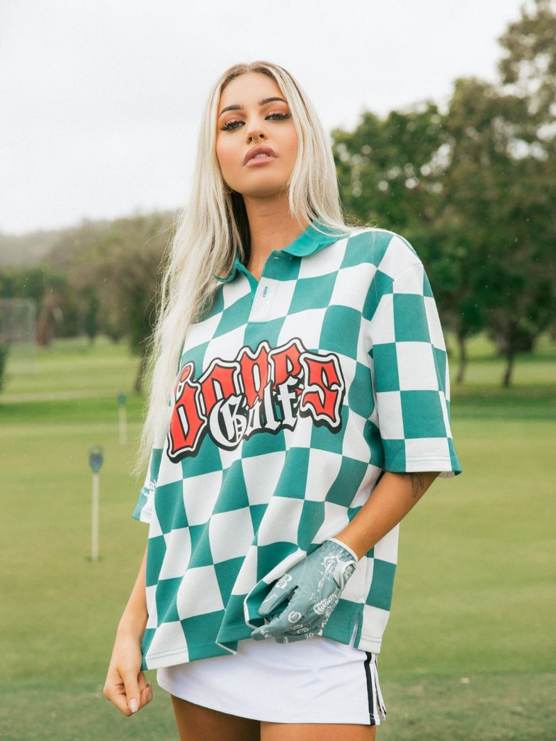 19th Hole Check Polo - Green