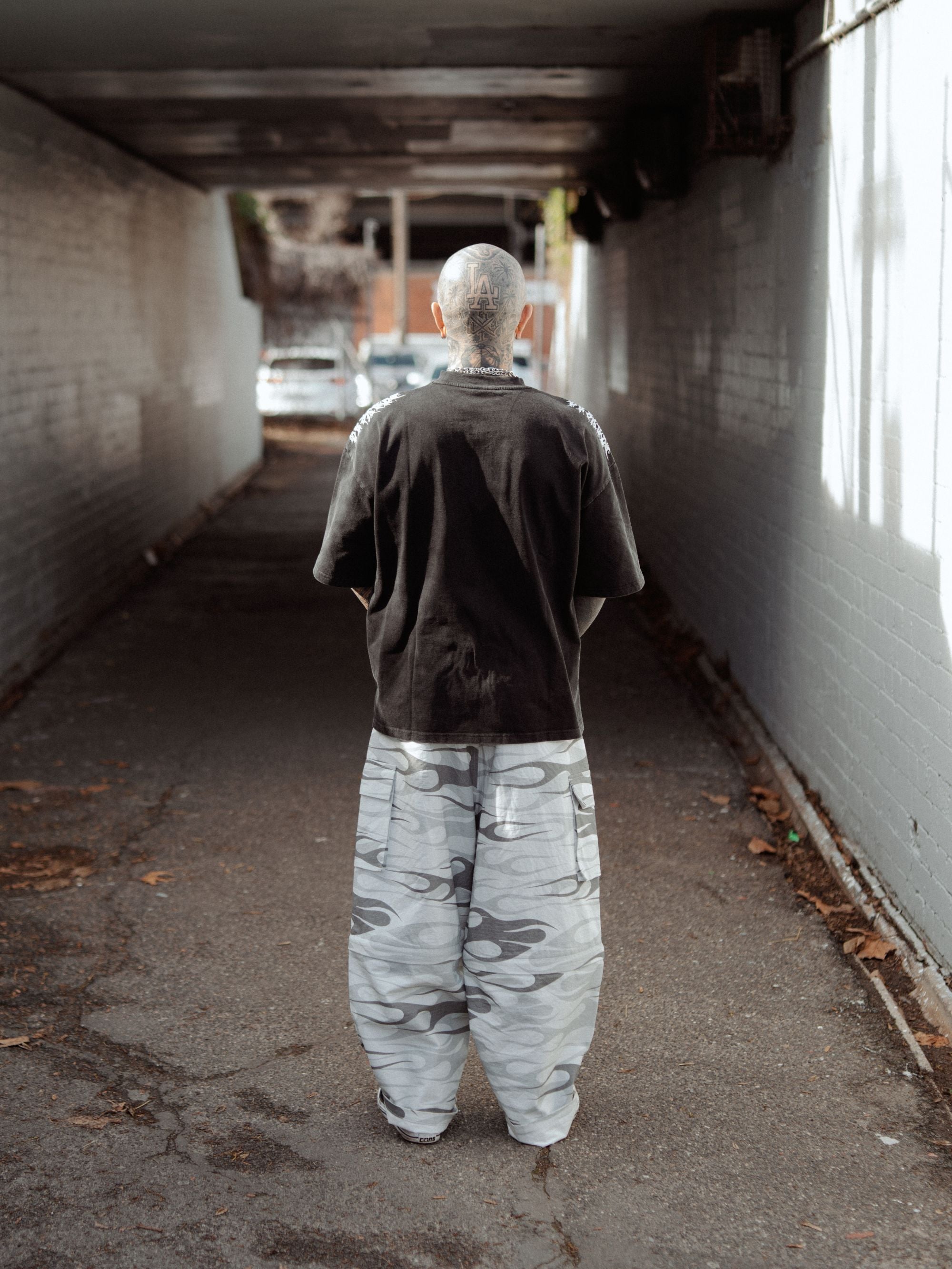 Snow Flame Convertible Pants - White Camo