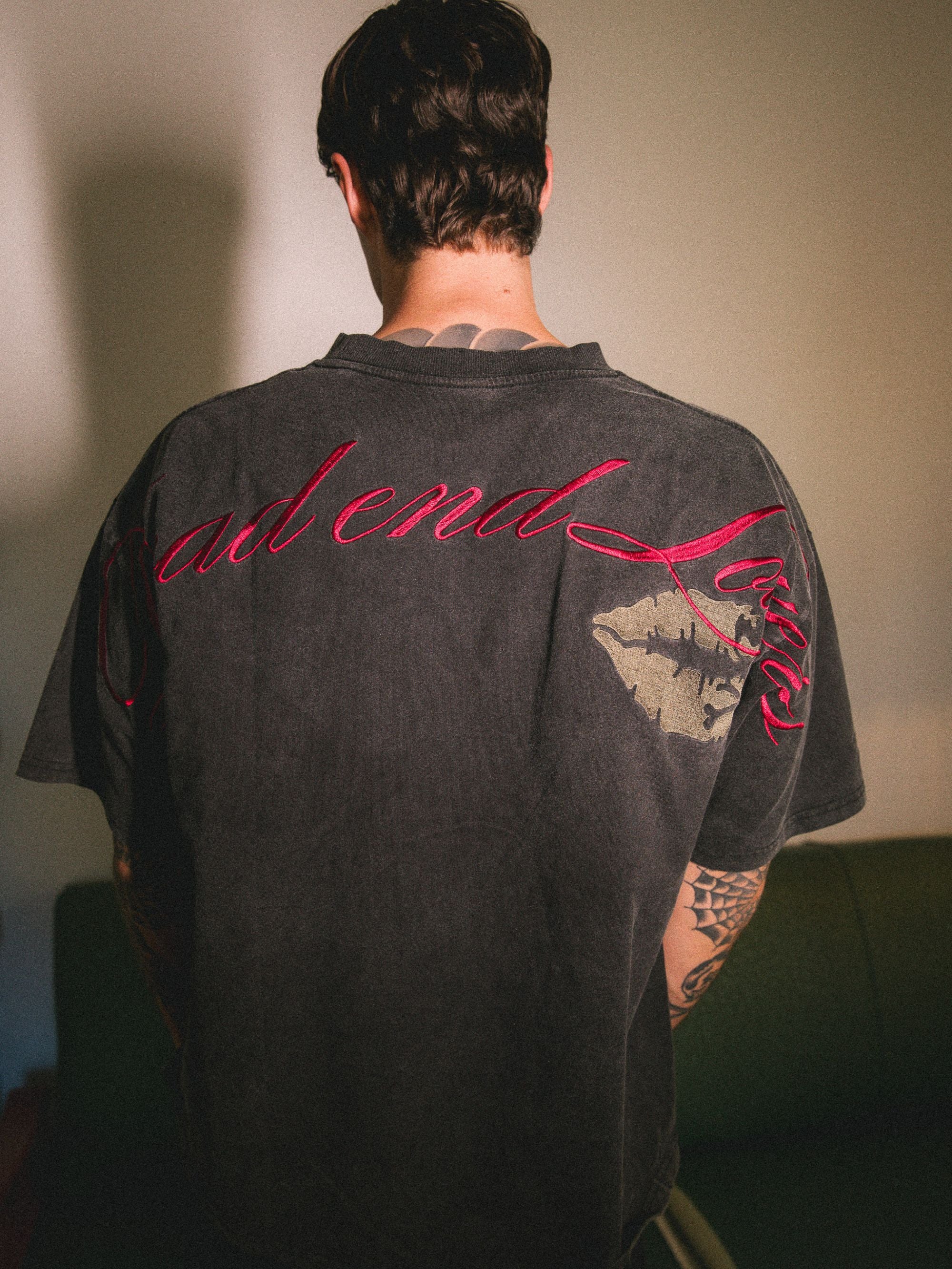 Dead End Lover Box Tee - Washed Black