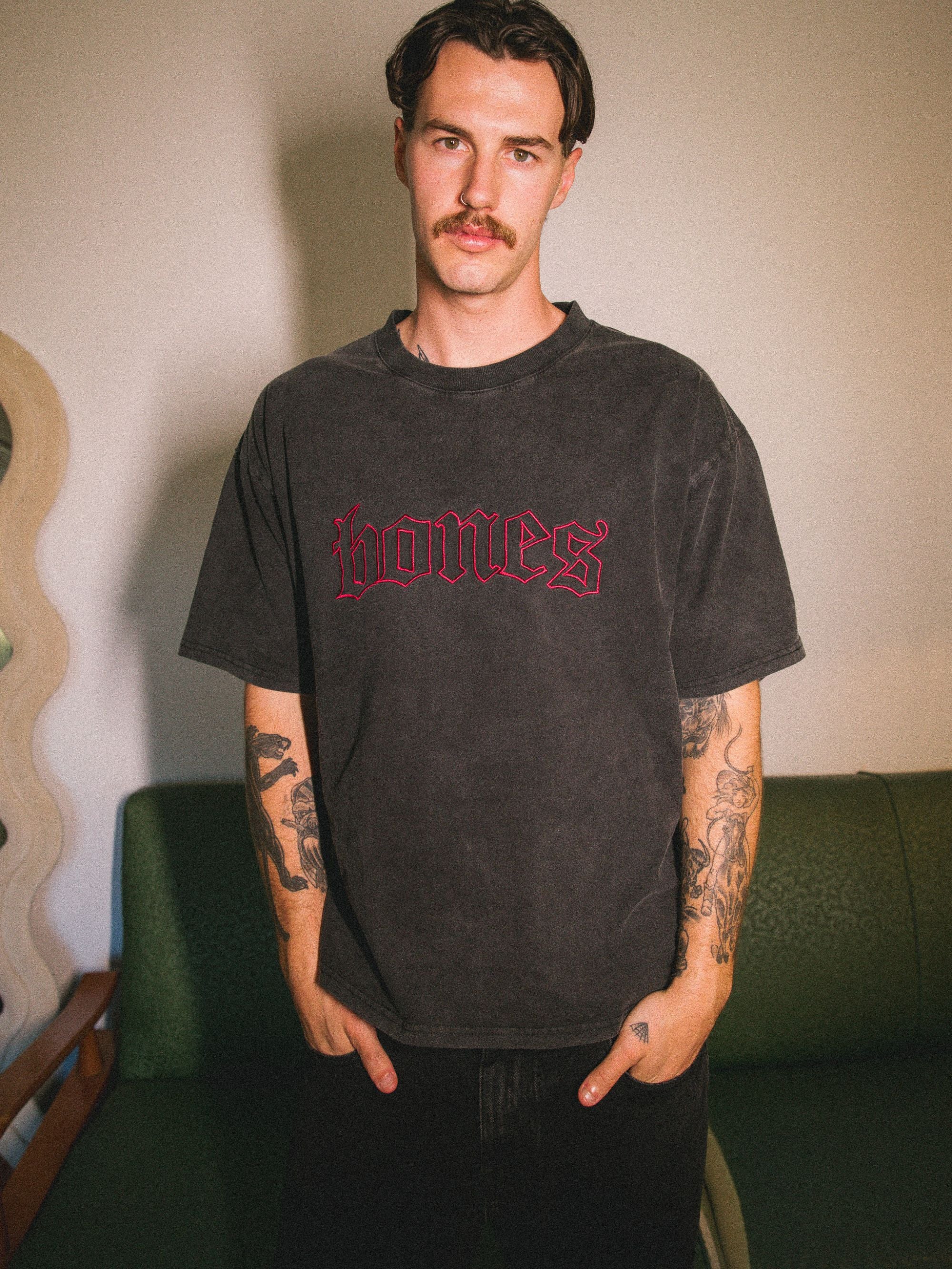 Dead End Lover Box Tee - Washed Black