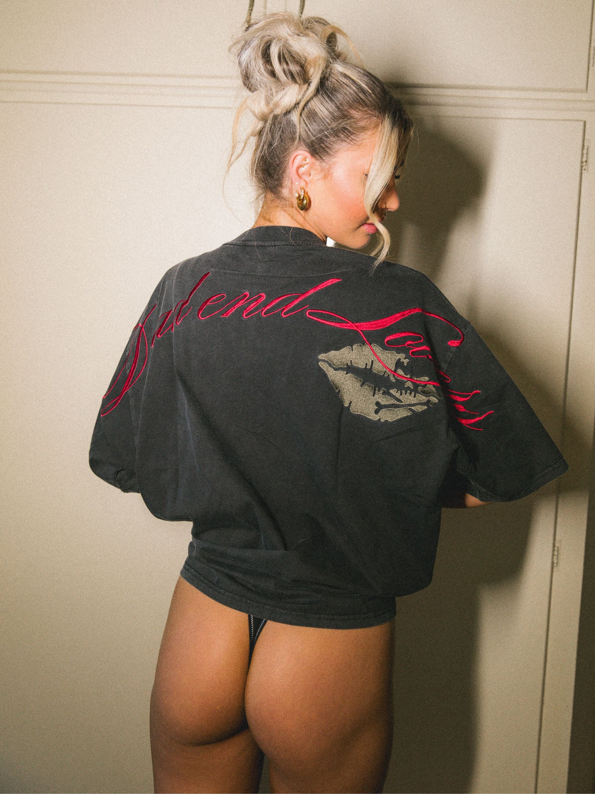 Dead End Lover Box Tee - Washed Black