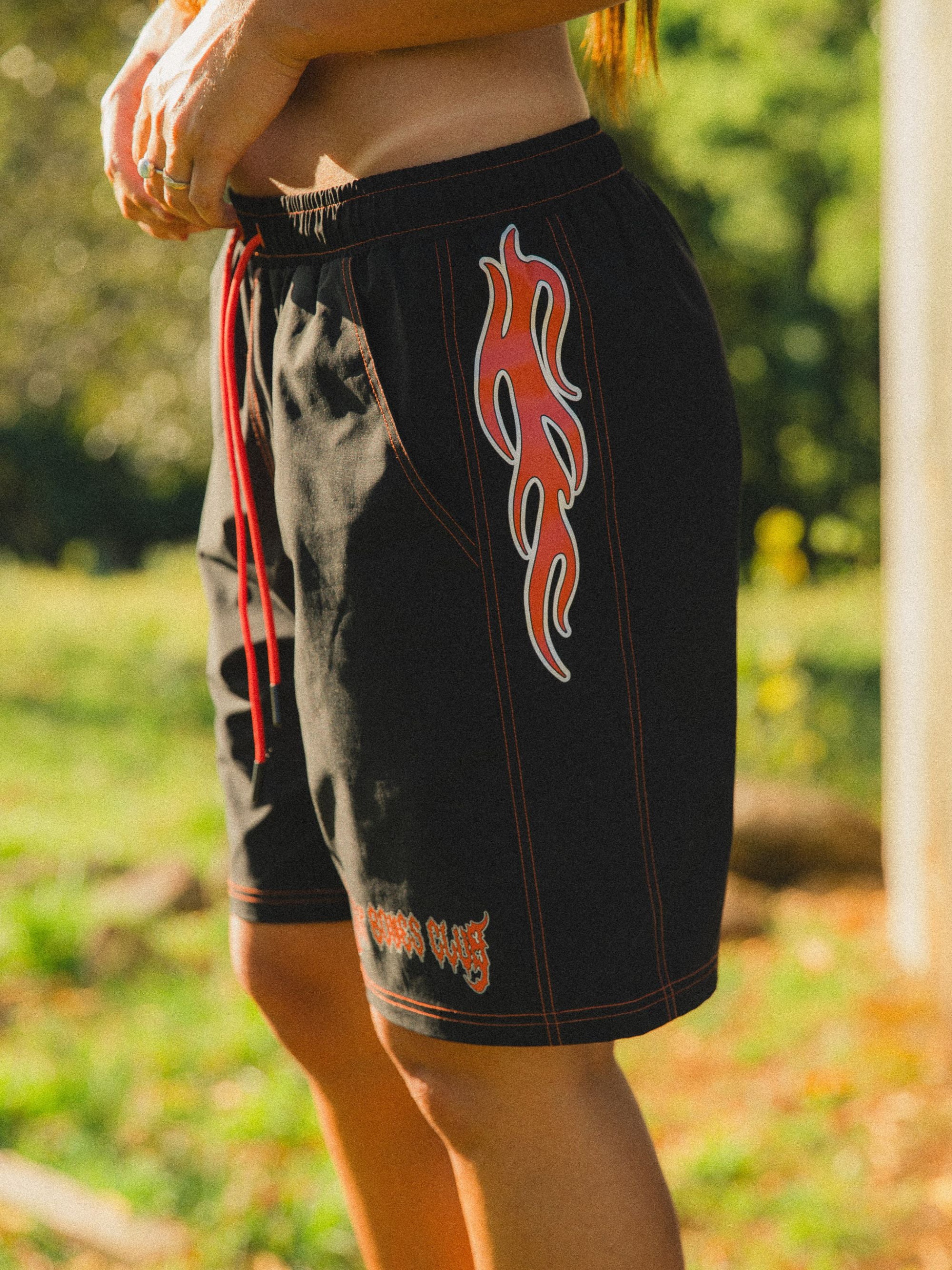 No Rain, No Flowers Boardies - Black