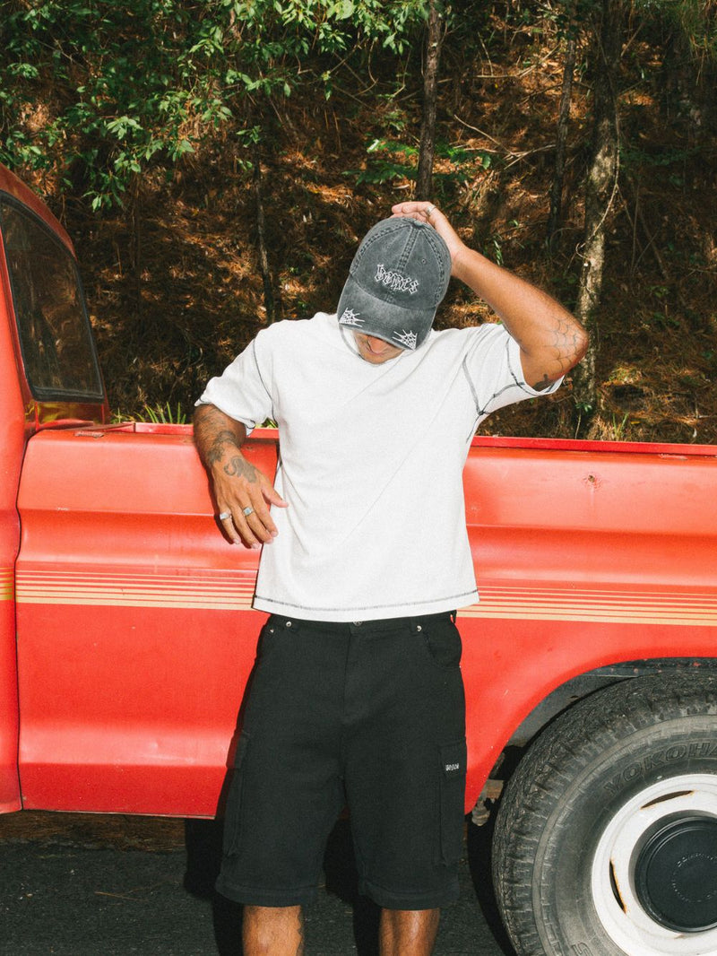 Webbed Steeze Cap - Washed Black