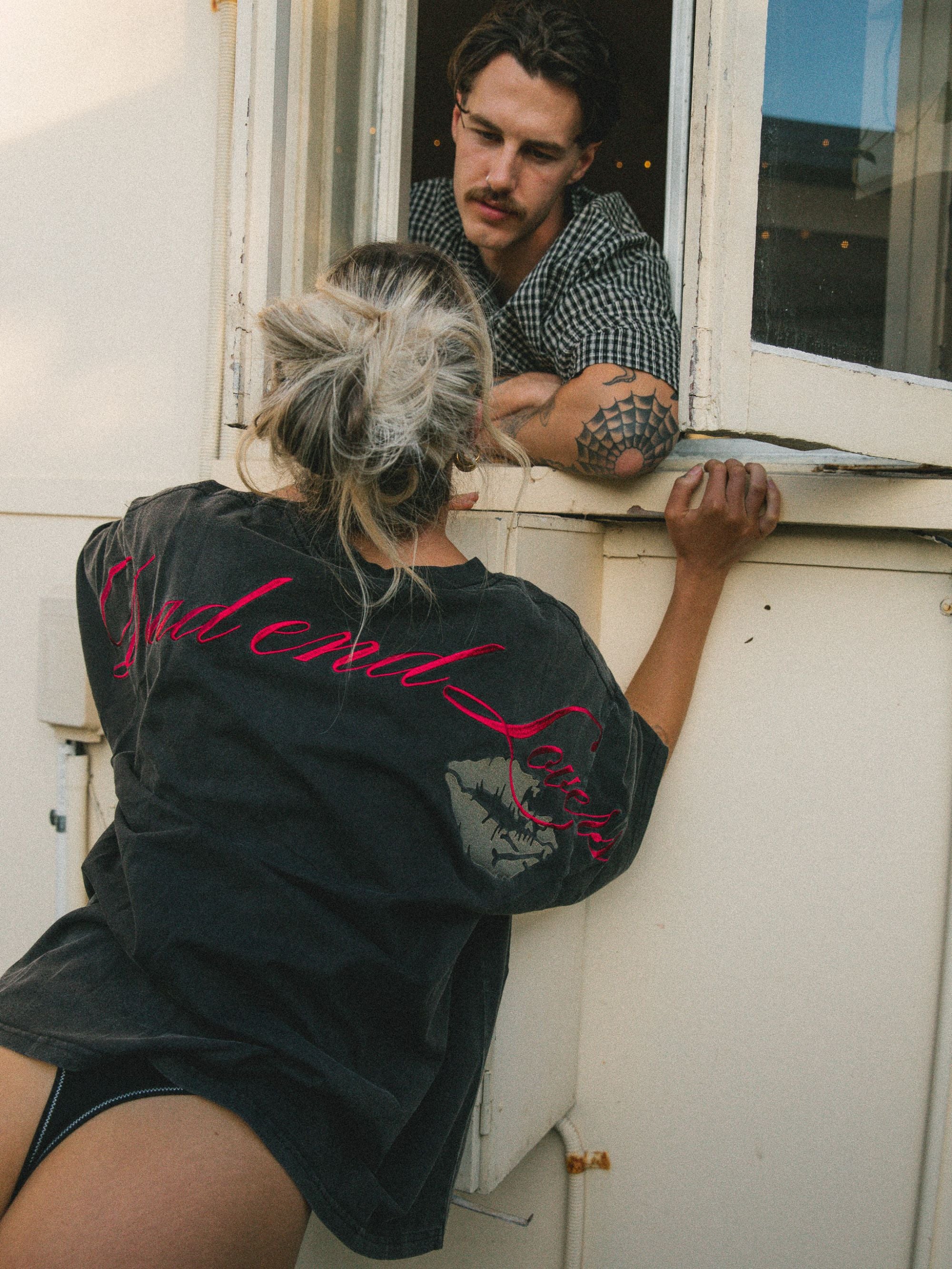 Dead End Lover Box Tee - Washed Black