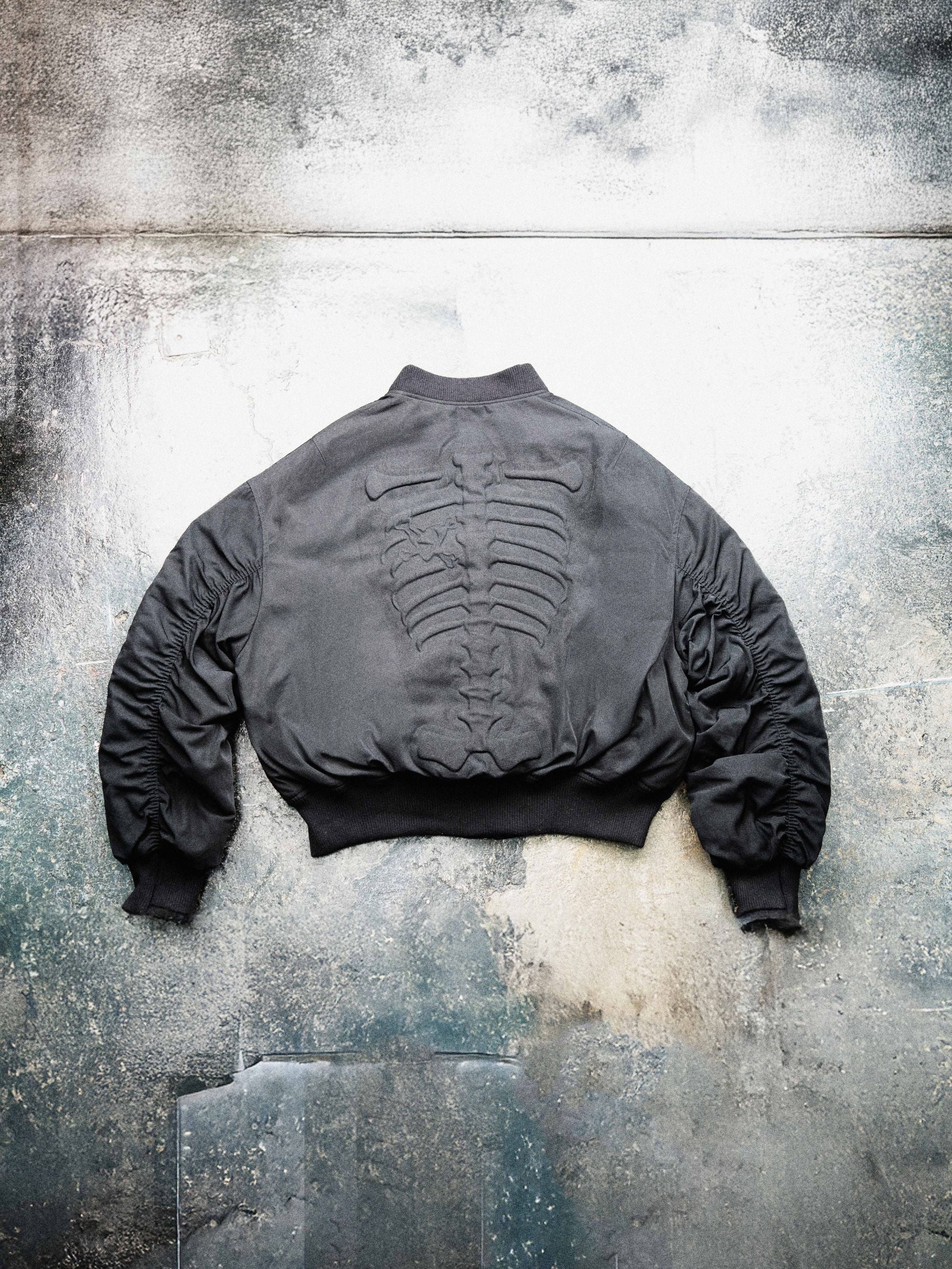 Skeleton Bomber Jacket - Black