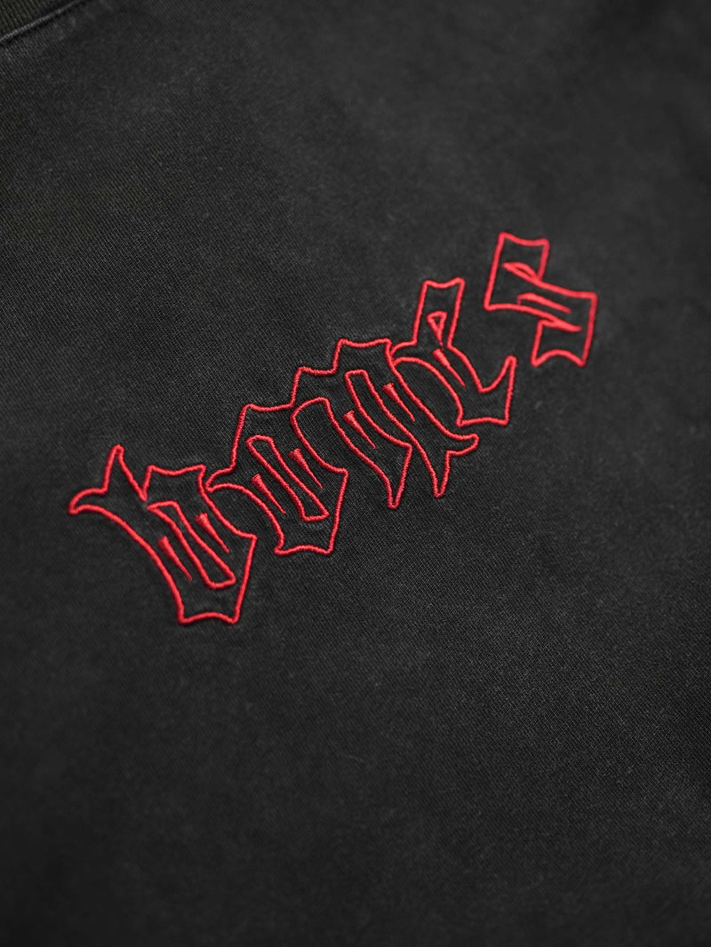 90's Steeze Panel Tee - Vintage Black/Red