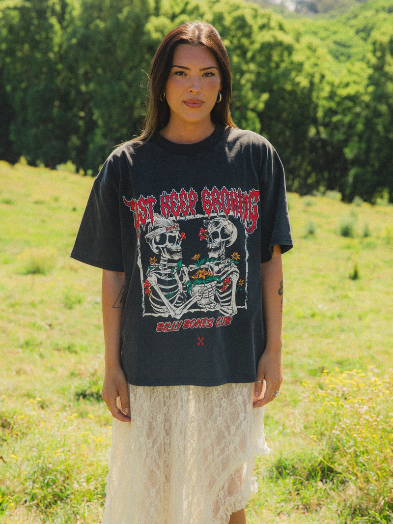 Just Keep Growing Tee - Vintage Black