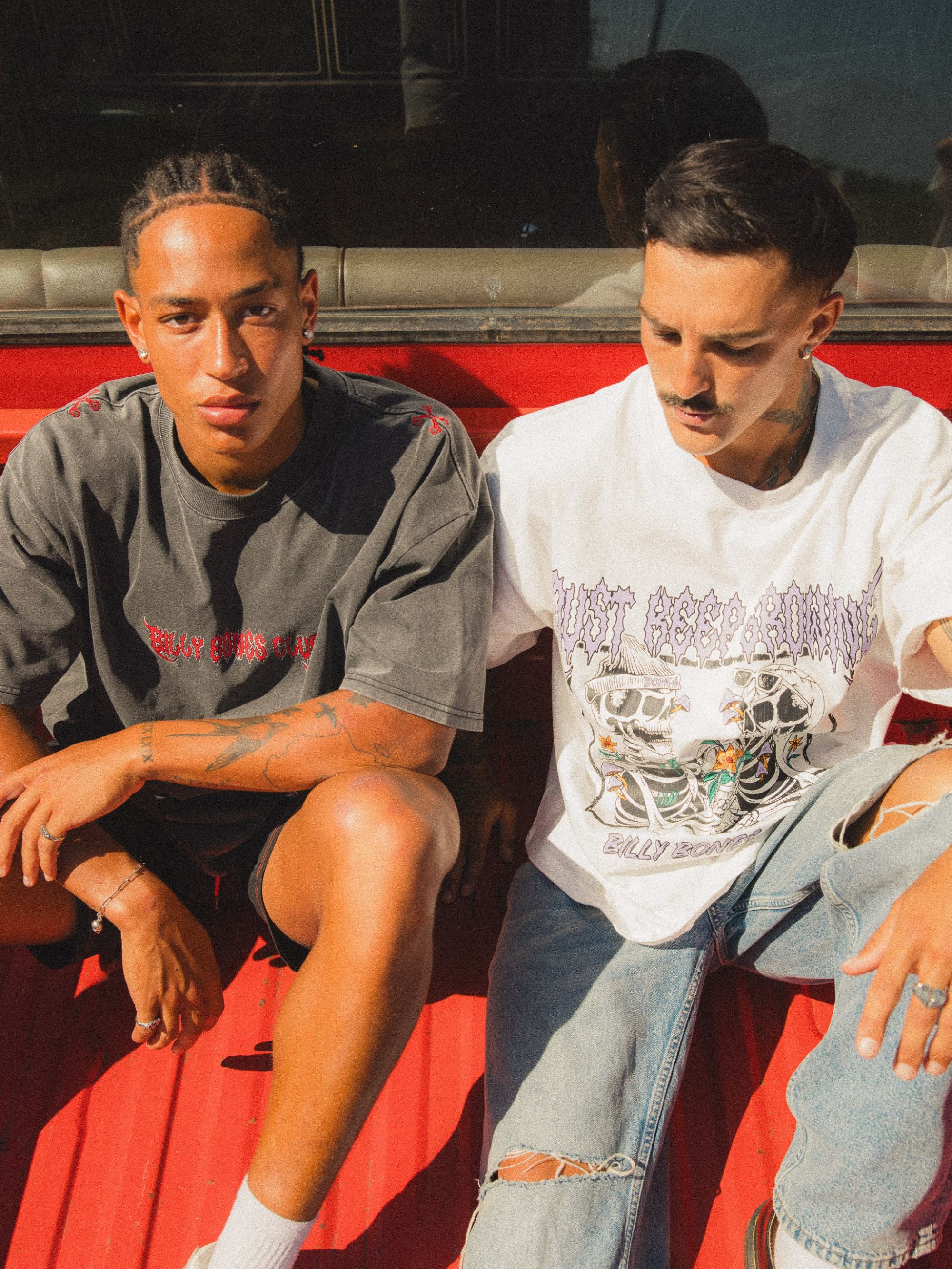 No Rain, No Flowers Tee - Washed Black