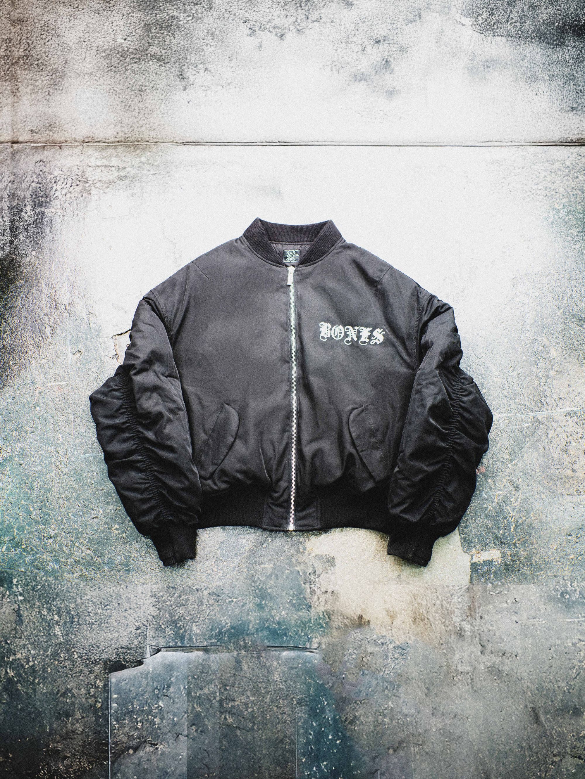 Skeleton Bomber Jacket - Black