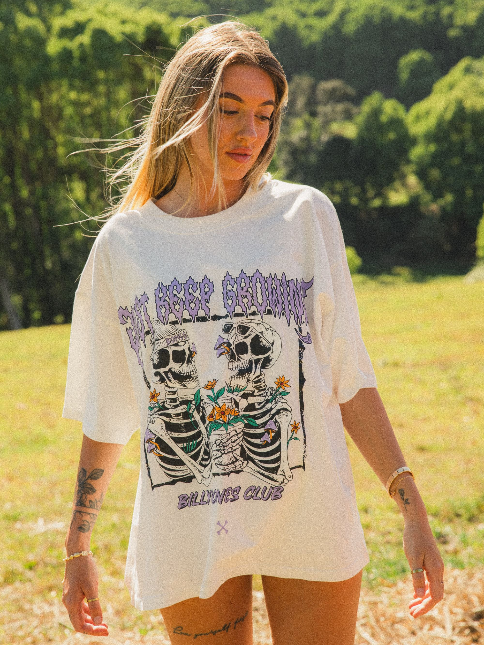 Just Keep Growing Tee - Vintage White