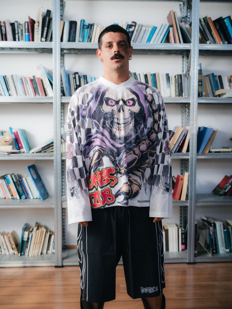 Venom Reaper Long Sleeve - White/Black Check
