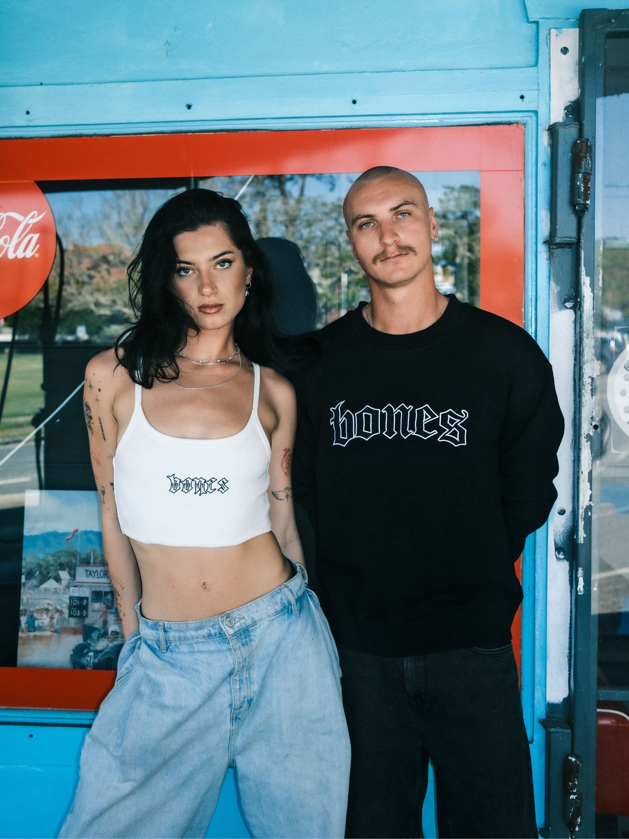 Bones Club Rib Crop - Vintage White