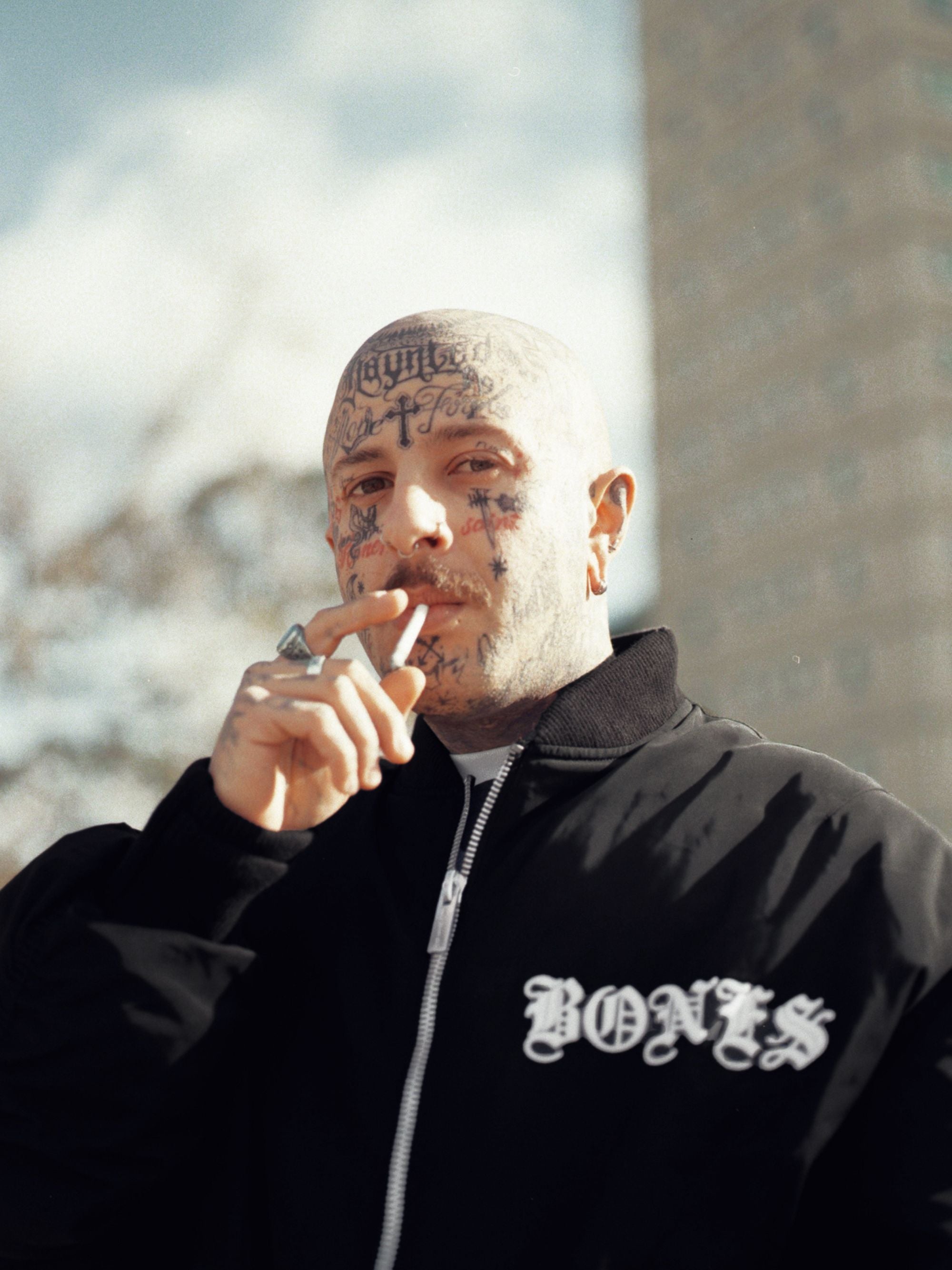 Skeleton Bomber Jacket - Black