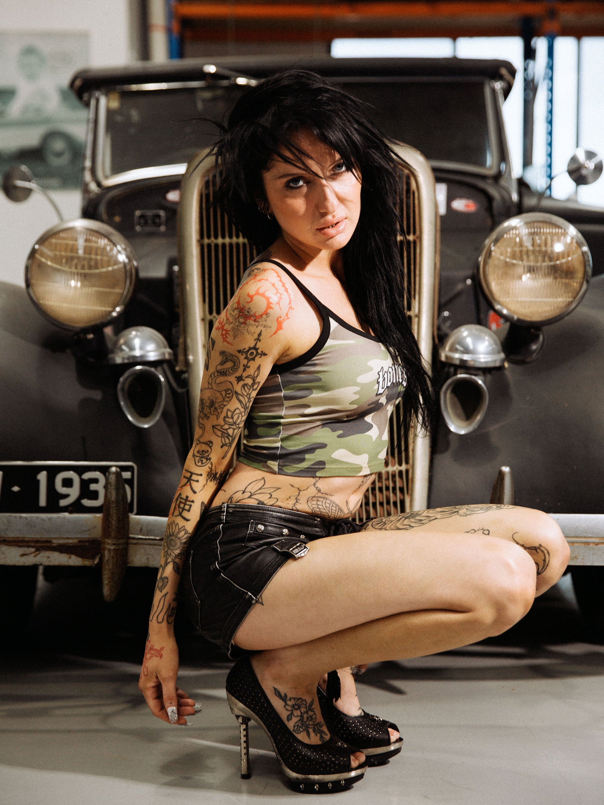 Route 66 Rib Crop - Camo