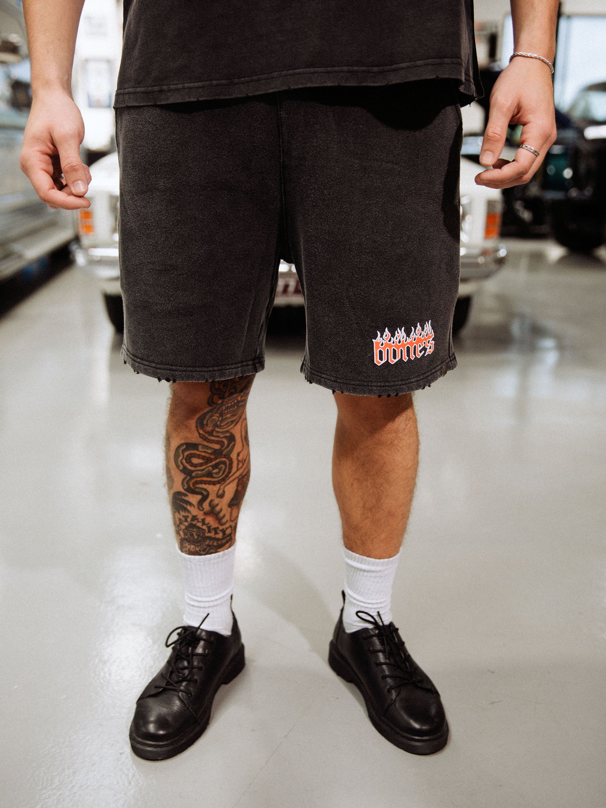 Adrenaline Jersey Shorts - Washed Black