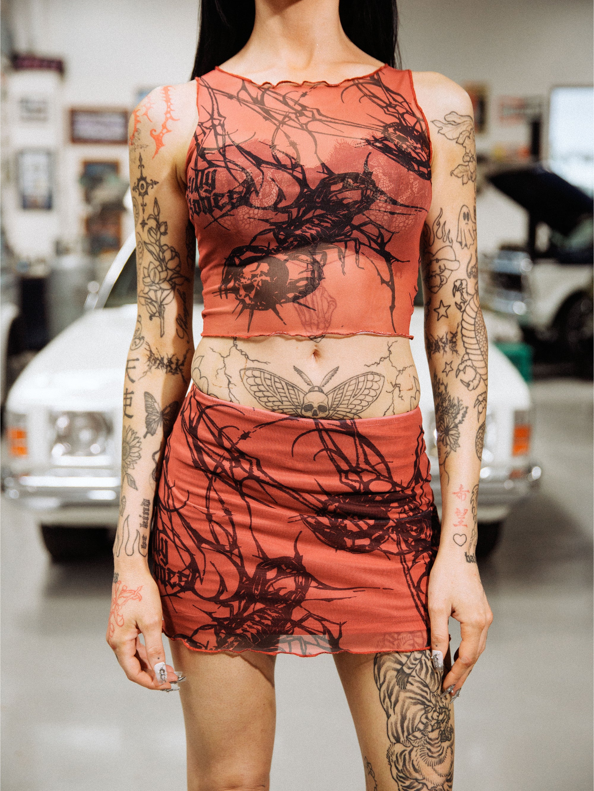 Scorpion Mesh Top - Red