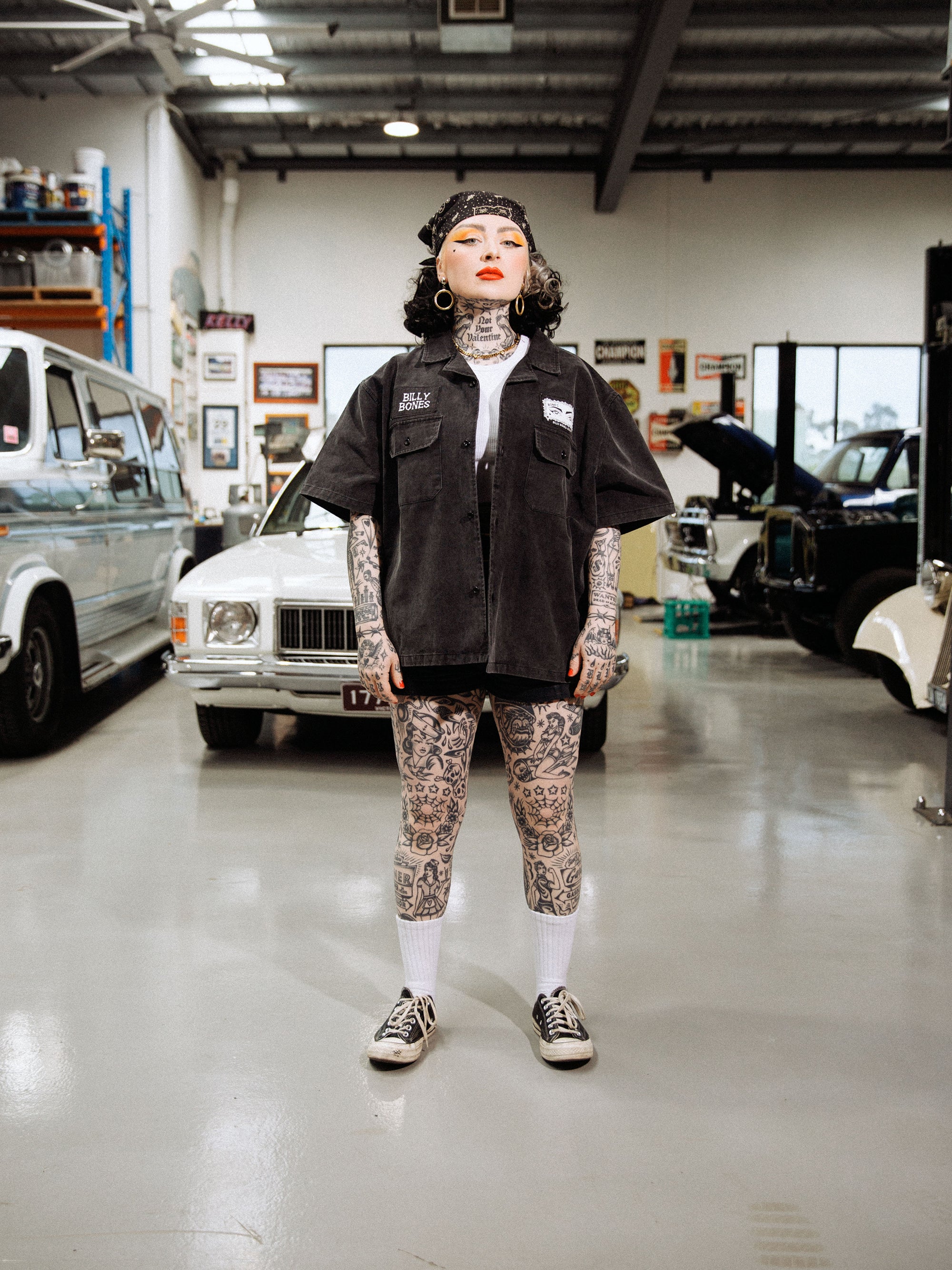 Bones Garage Work Shirt - Washed Black