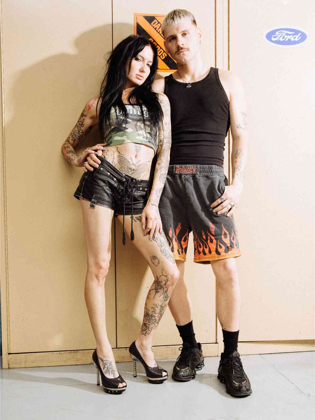 Burner Jersey Shorts - Flame/Washed Black