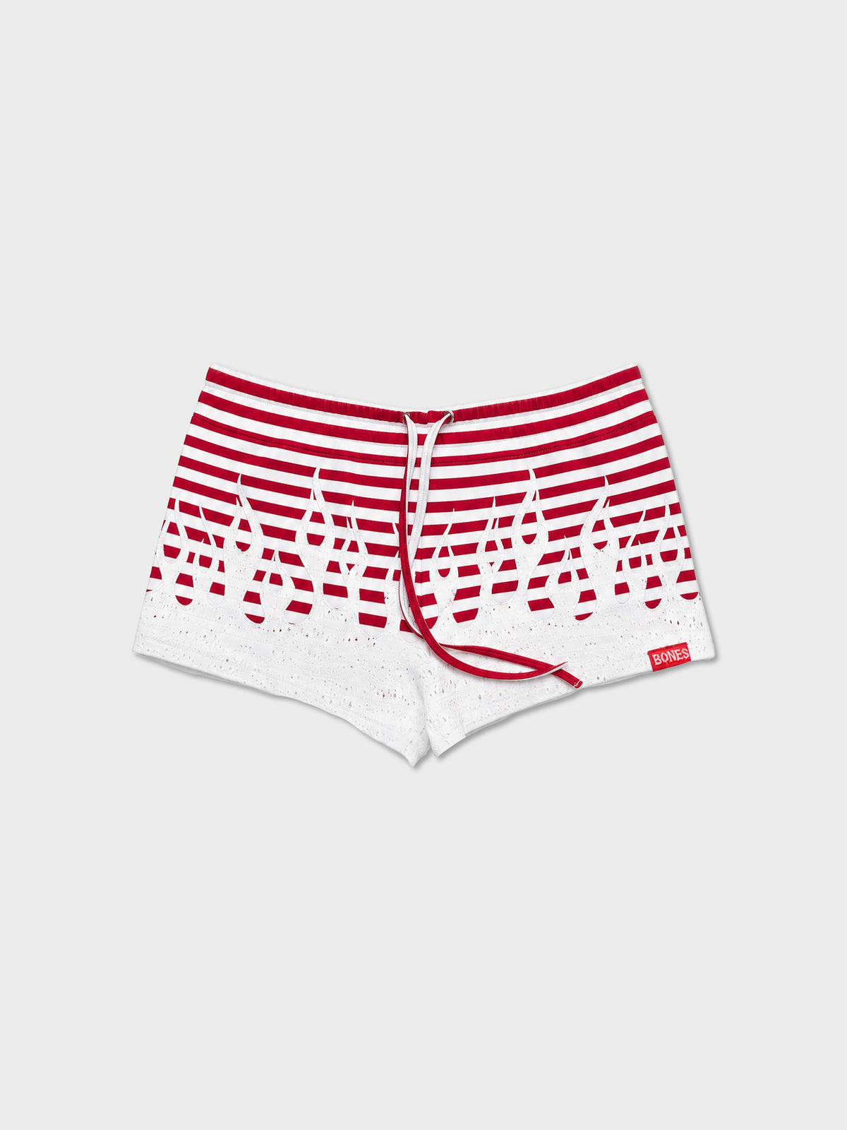 Striped Booty Burner Shorts - Red