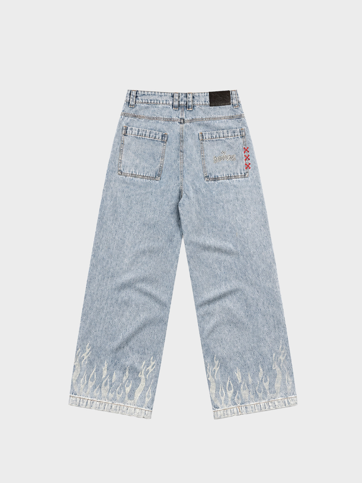 Bones Burner Denim Jeans (Baggy) - Washed Blue