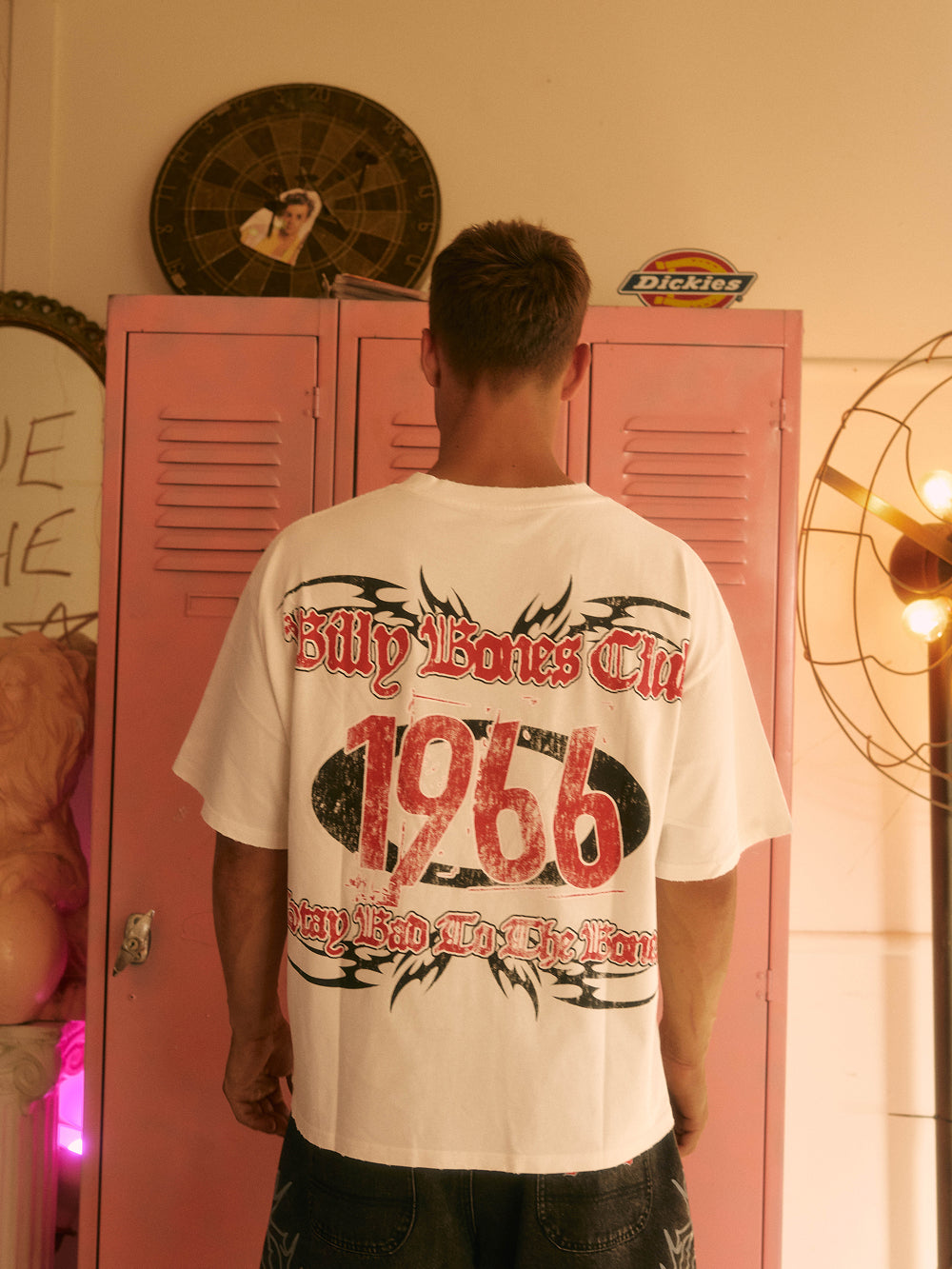 Cyber Bones Box Tee - Distressed White