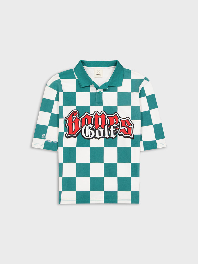 19th Hole Check Polo - Green