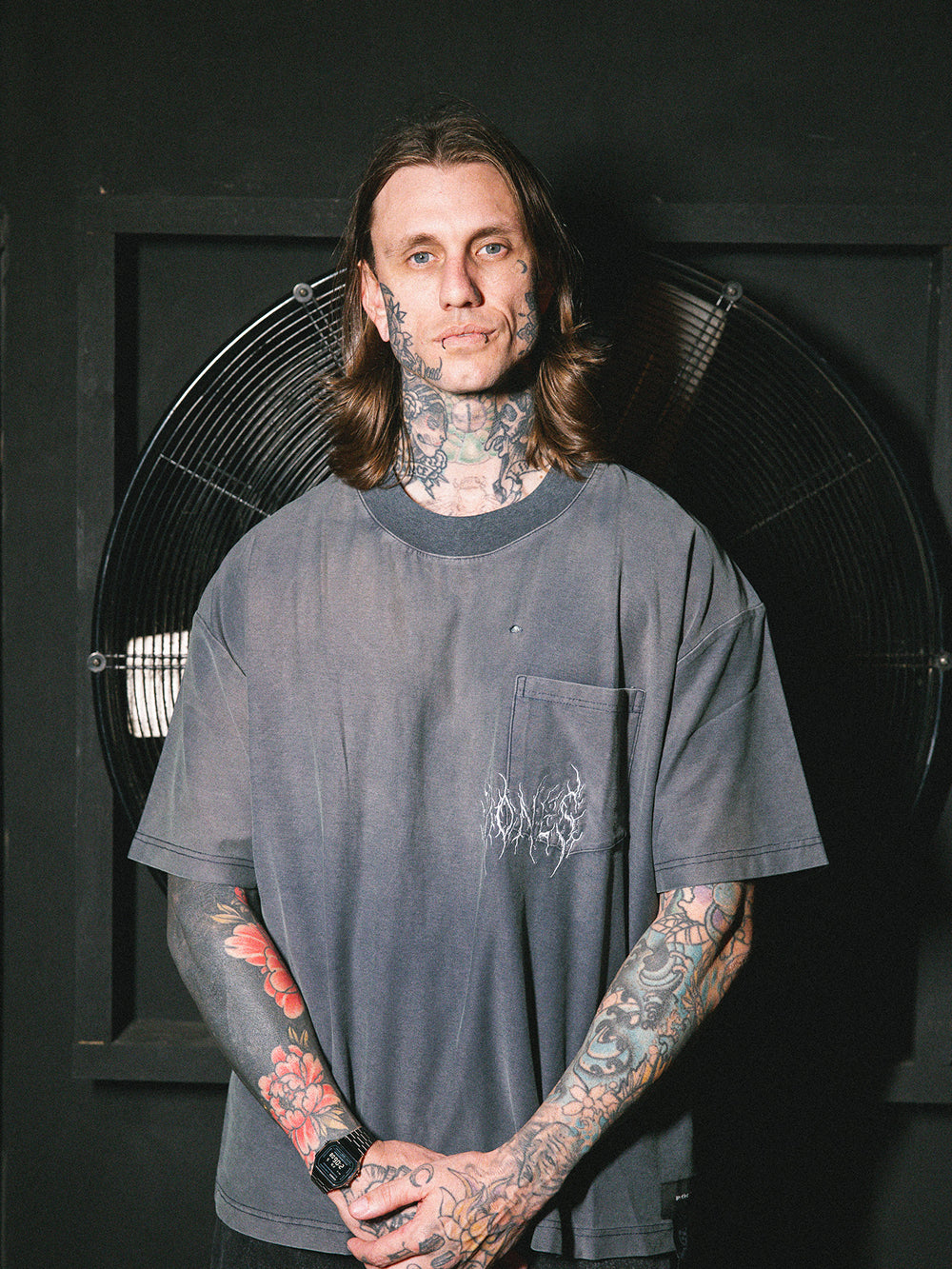Punk Pocket Tee - Sunwashed Grey