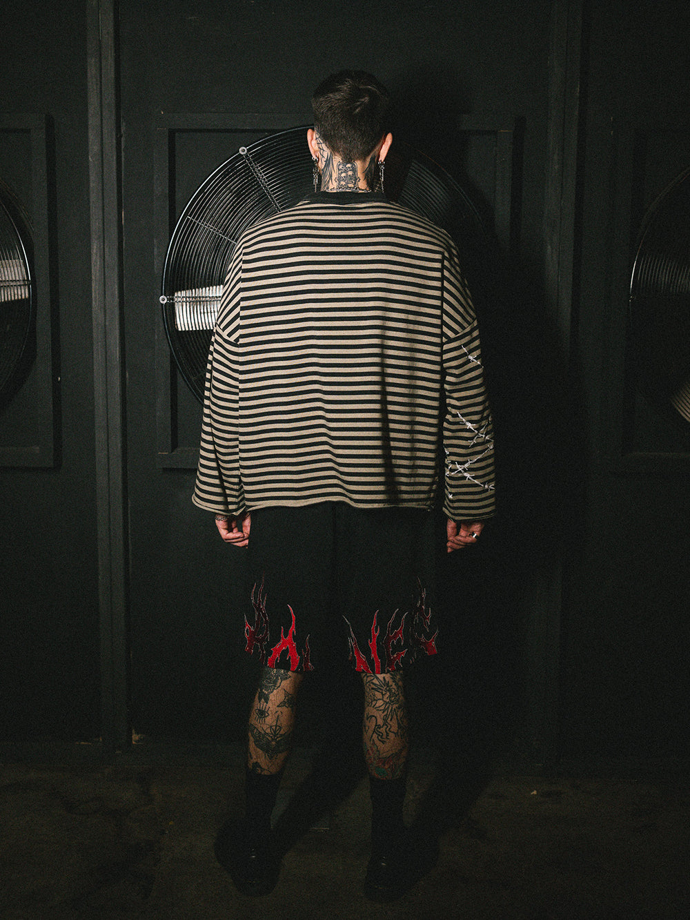 Rocker Longsleeve Patch Tee - Striped