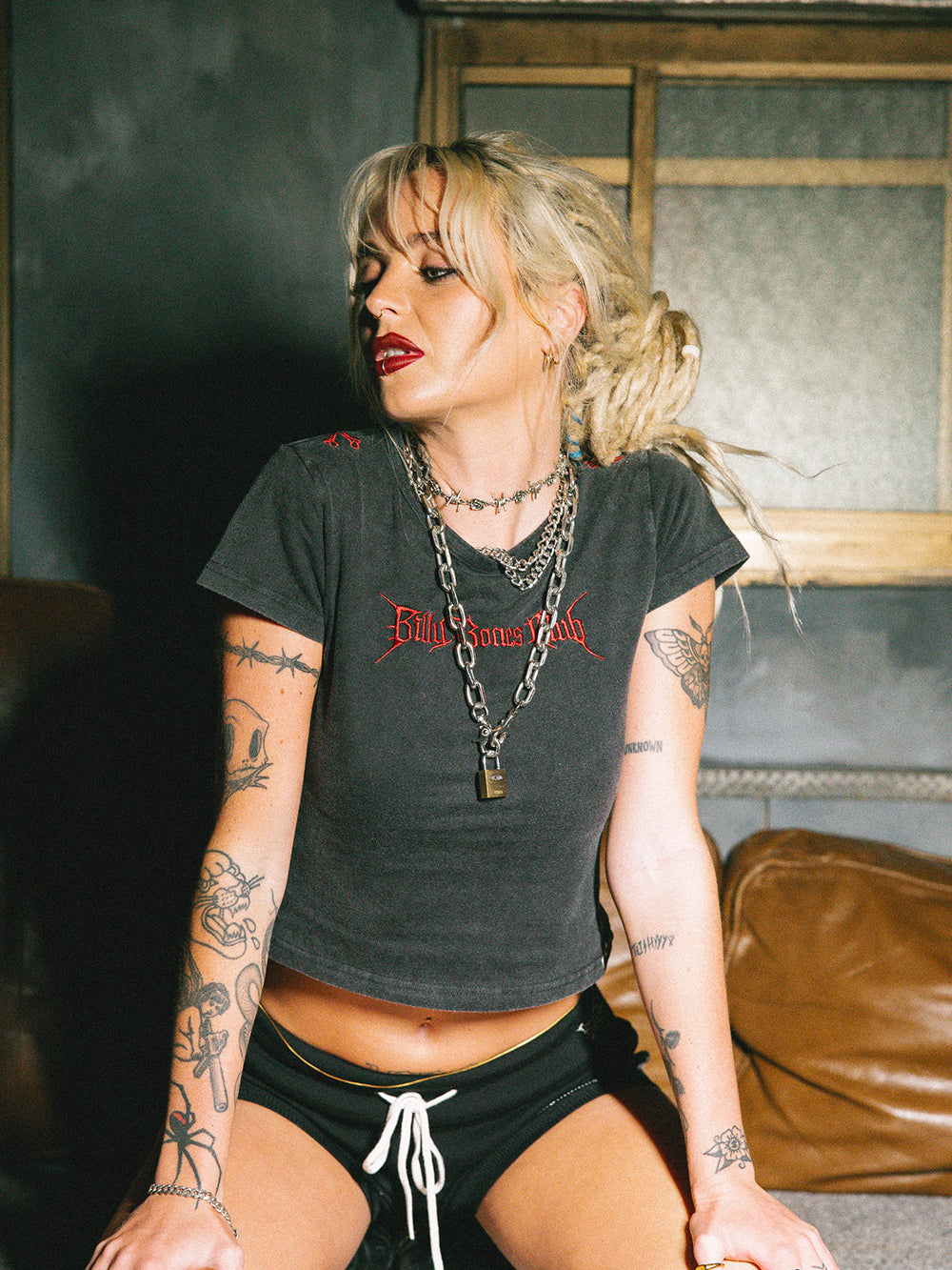 Rocker Baby Tee -  Washed Black