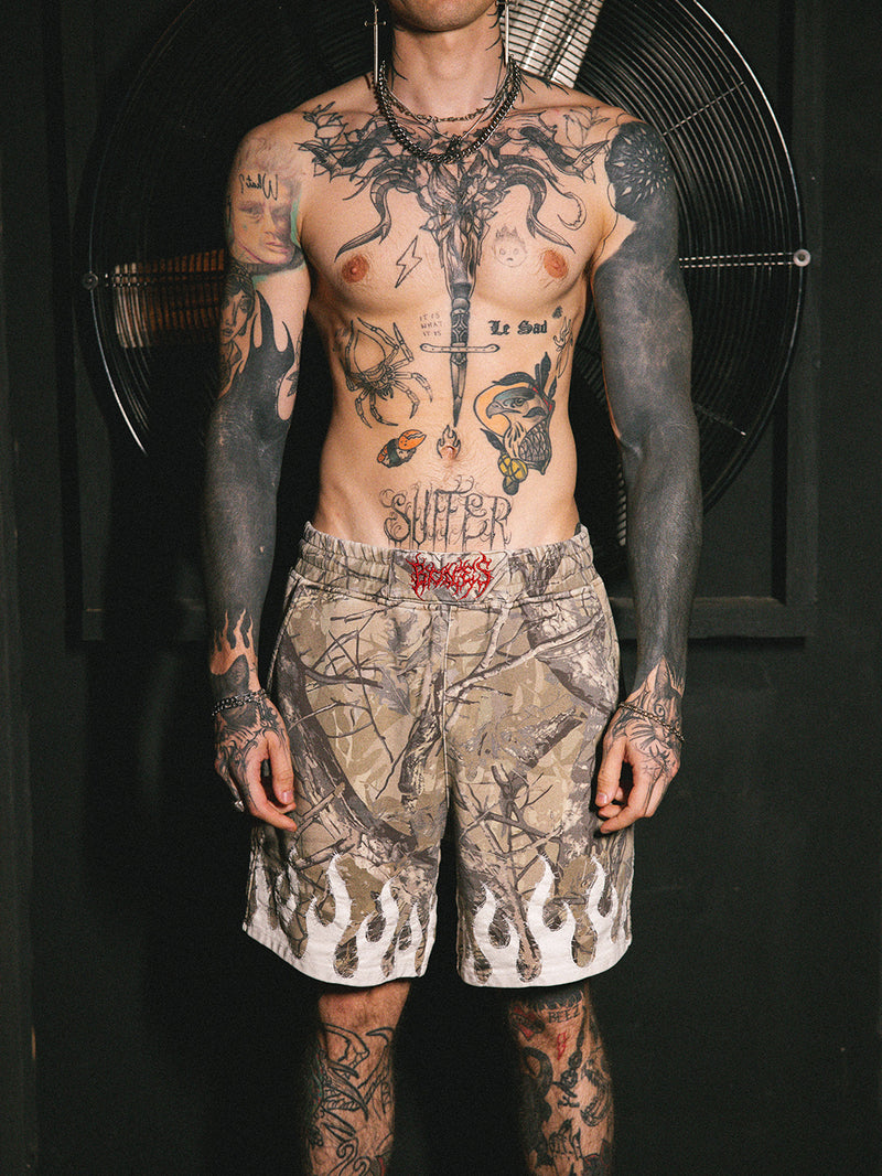 Burner Jersey Shorts - Barbed Camo